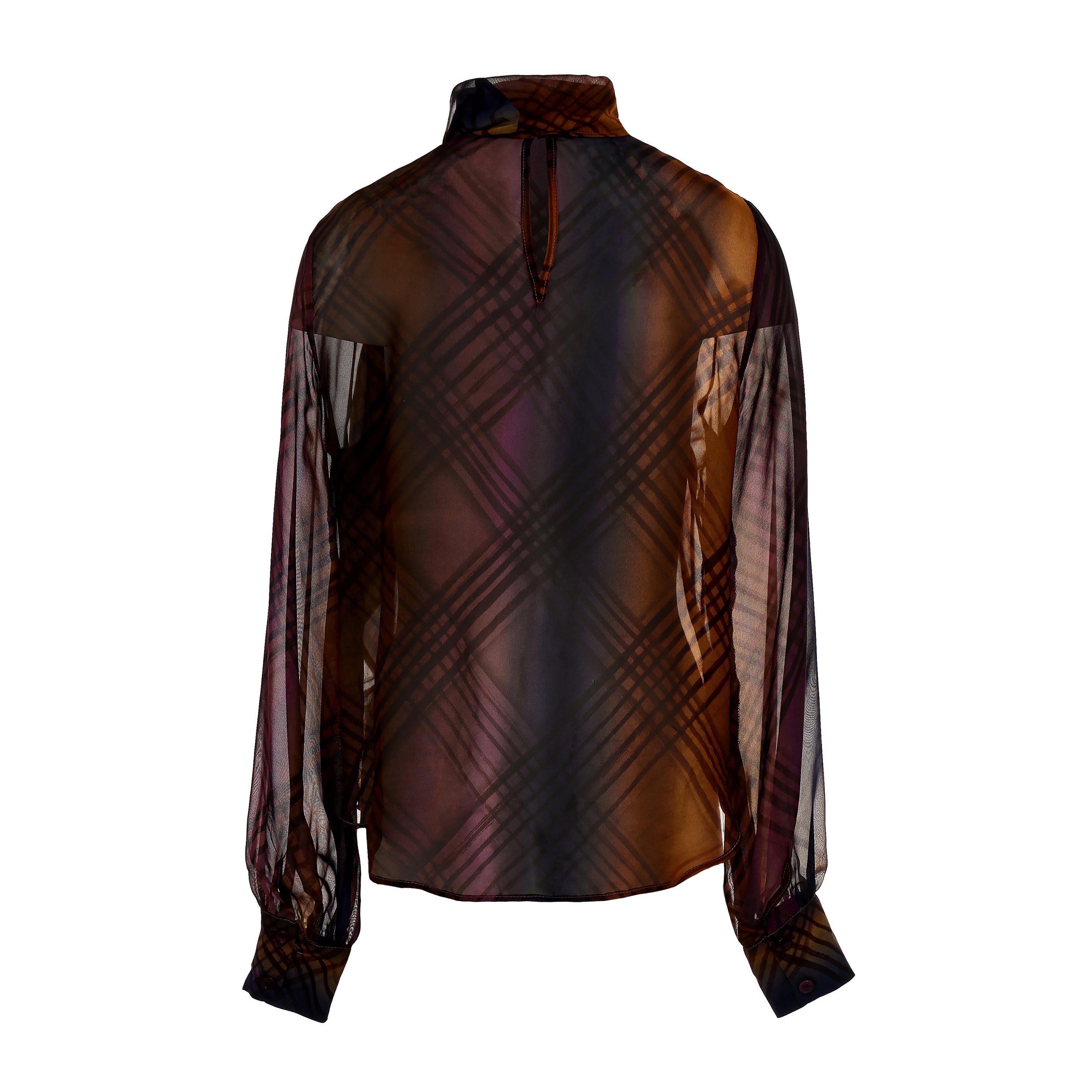 Devotion Twins Yellow Oleander Shirt – viscose boho blouse purple print