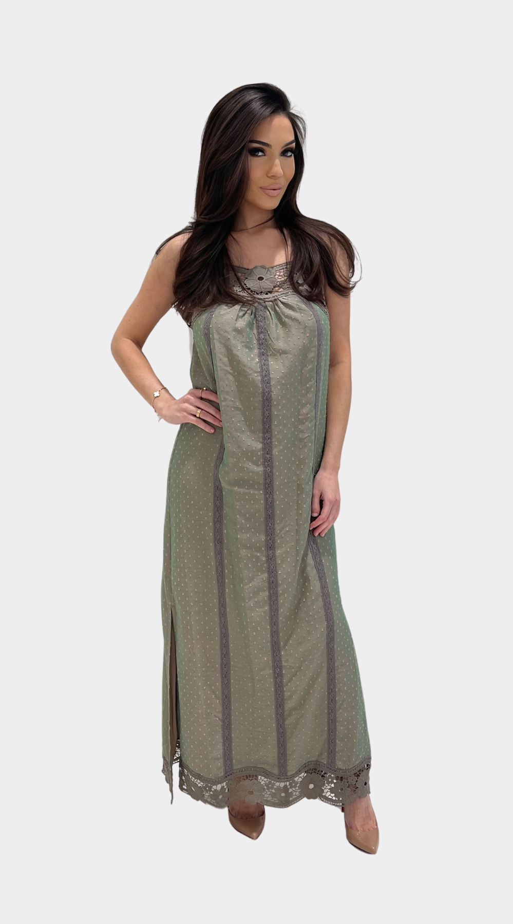 Dream Catcher Ramona Dress In khaki