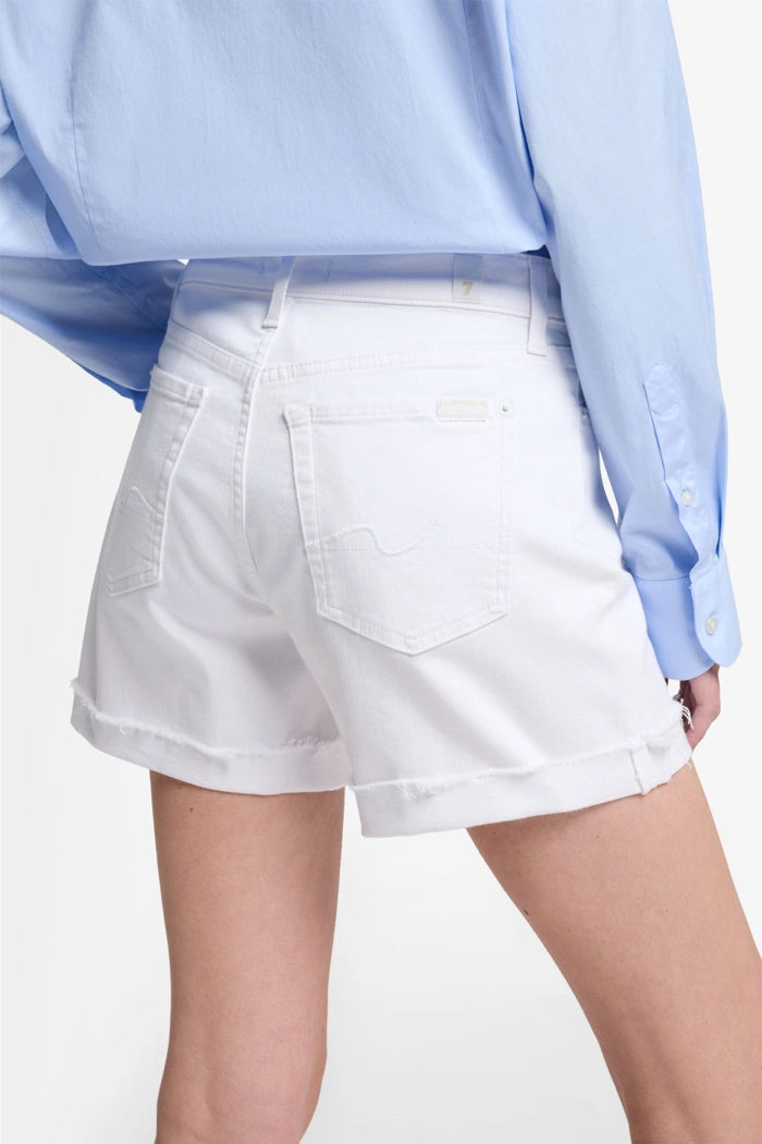 7 For All Mankind Mid Roll Shorts Swan