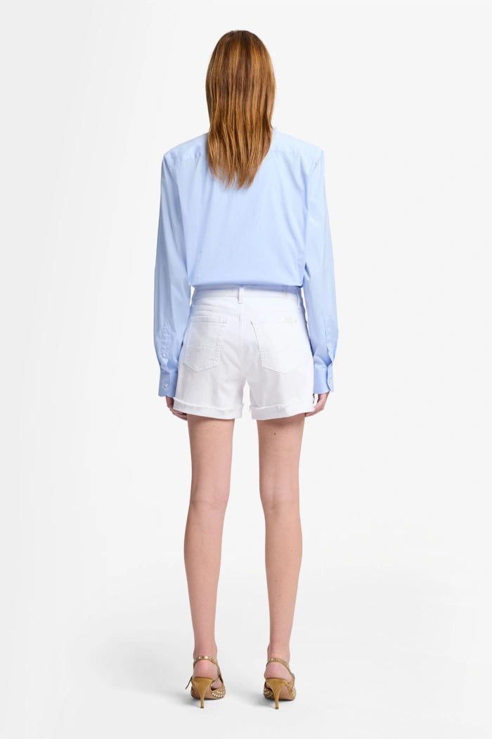 7 For All Mankind Mid Roll Shorts Swan
