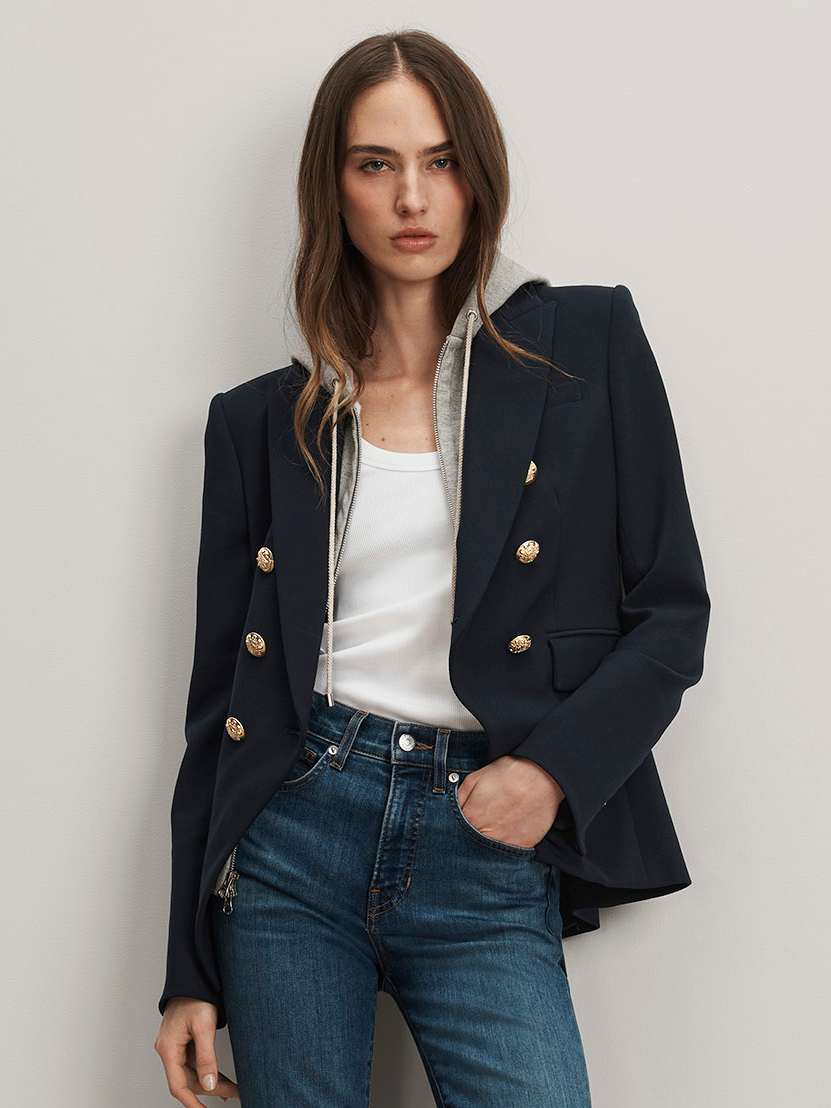 Veronica Beard Miller Dickey Jacket Navy/Gold CORESU0021492