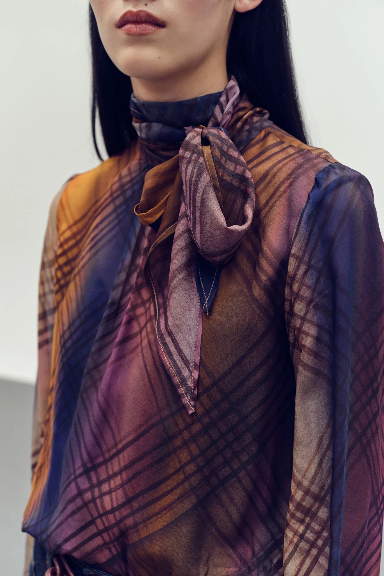 Devotion Twins Yellow Oleander Shirt – viscose boho blouse purple print