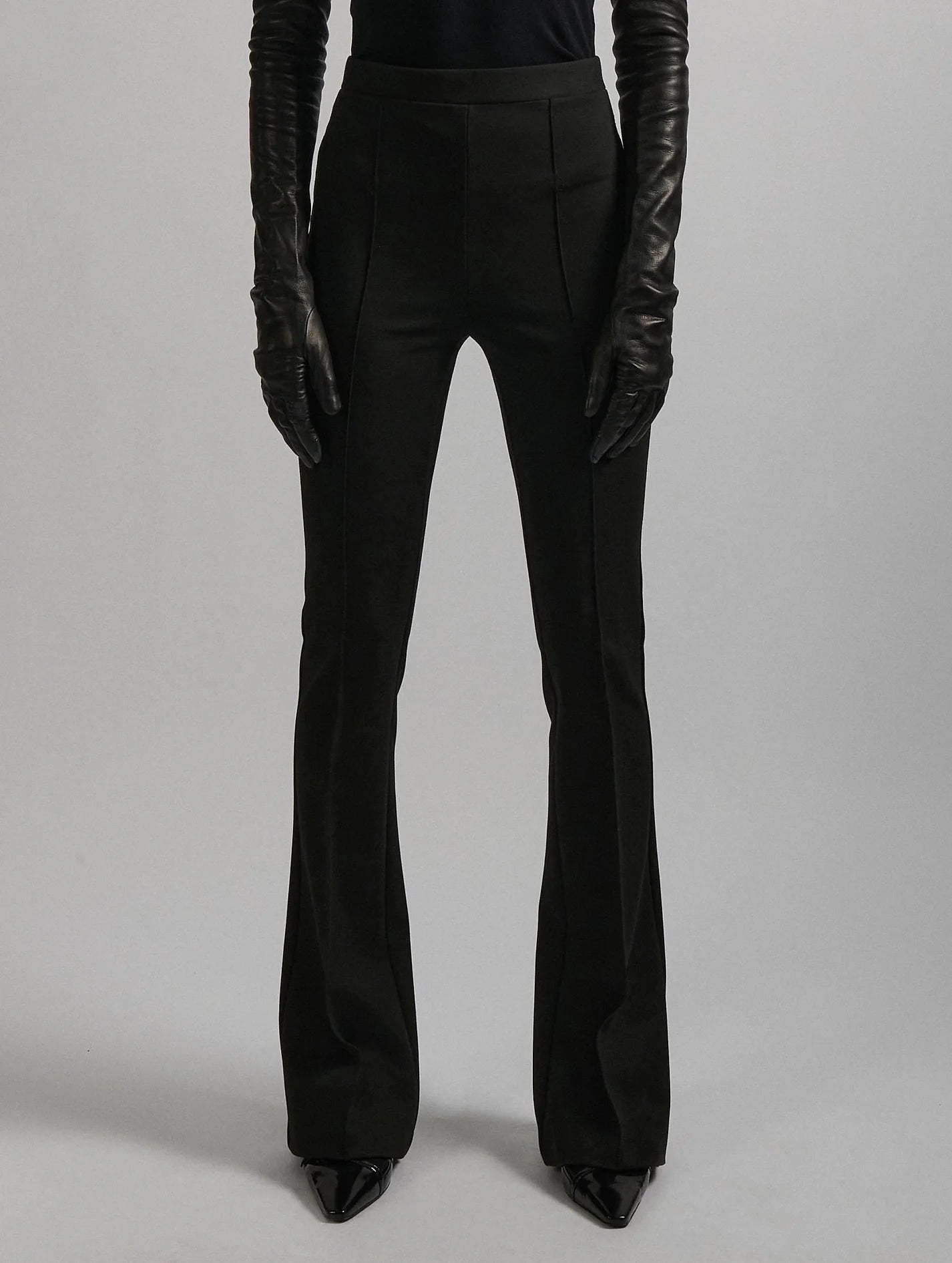 Barbara Bui BLACK MILANO JERSEY BOOTLEG LEGGINGS
