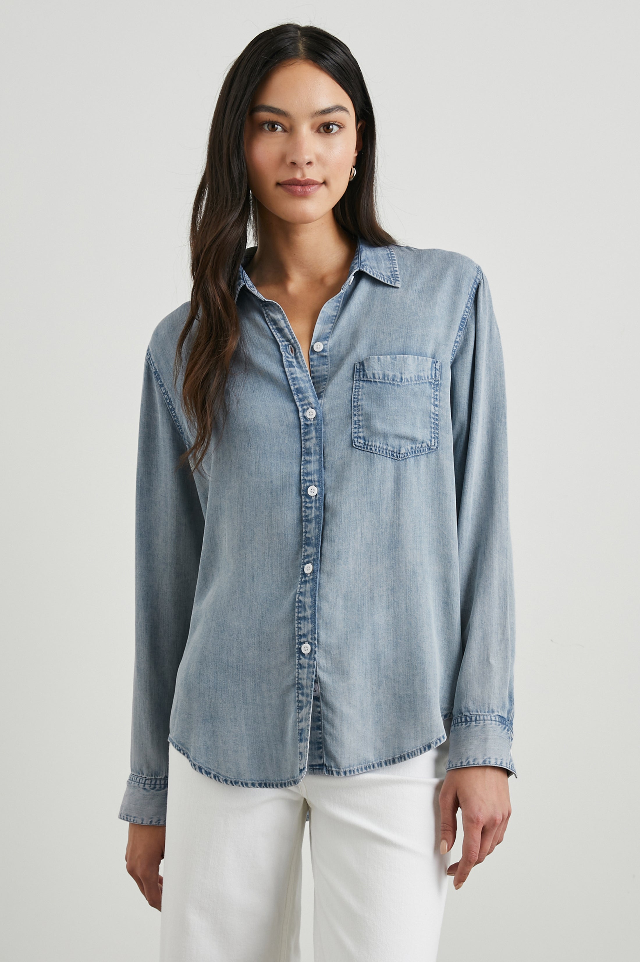 Rails Ingrid Denim Shirt Med Vintage Cloudwash
