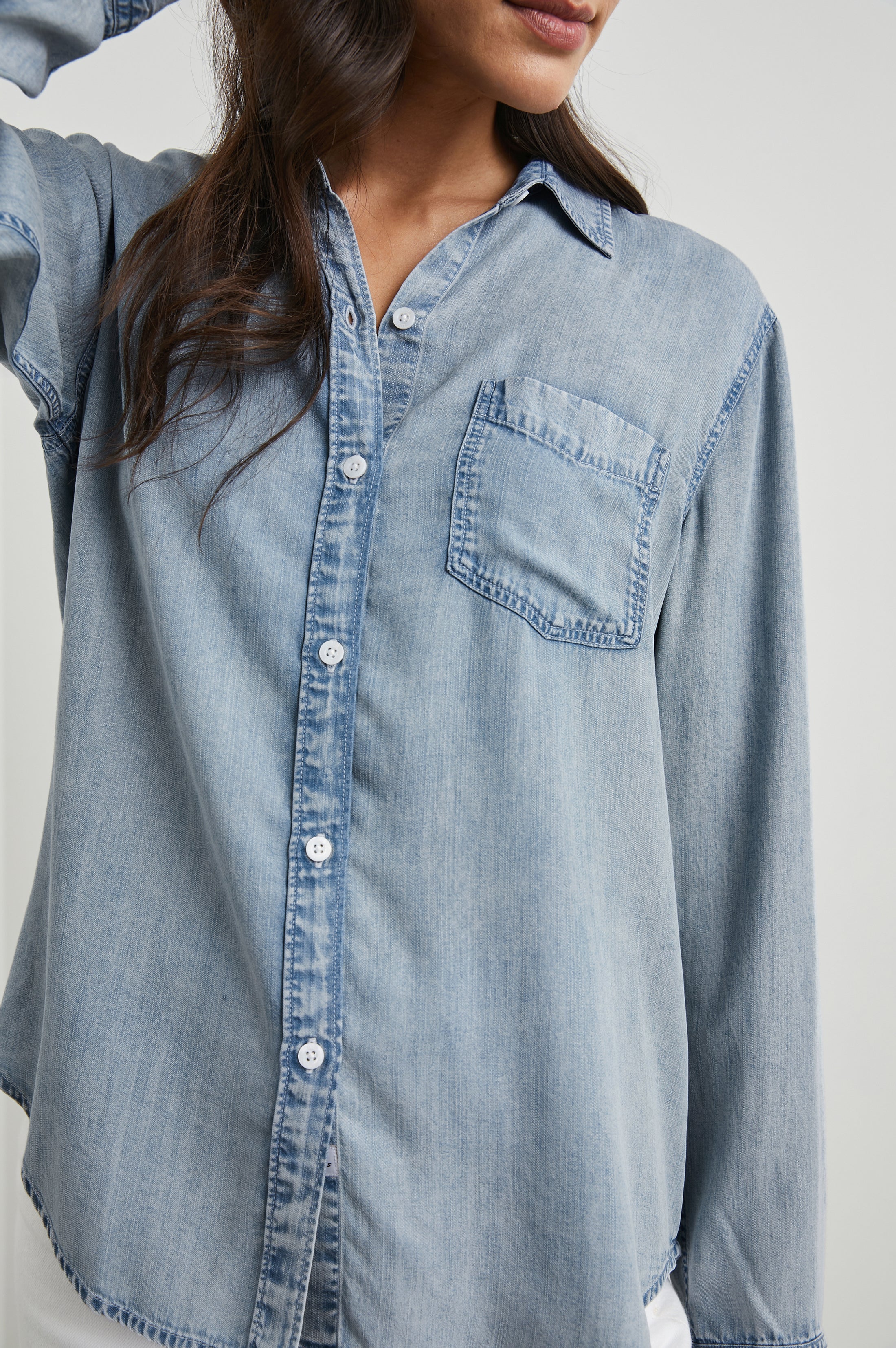 Rails Ingrid Denim Shirt Med Vintage Cloudwash