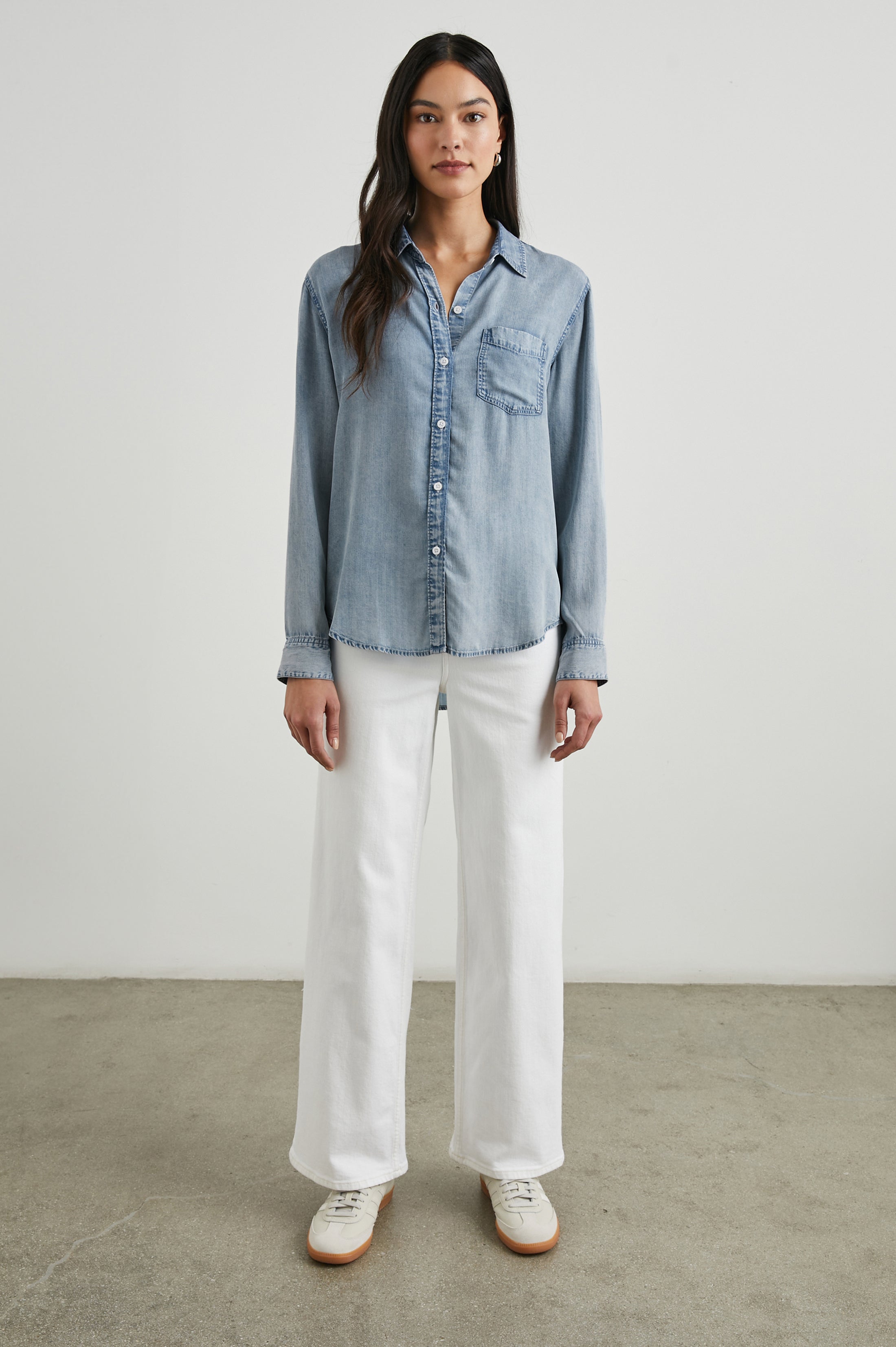 Rails Ingrid Denim Shirt Med Vintage Cloudwash