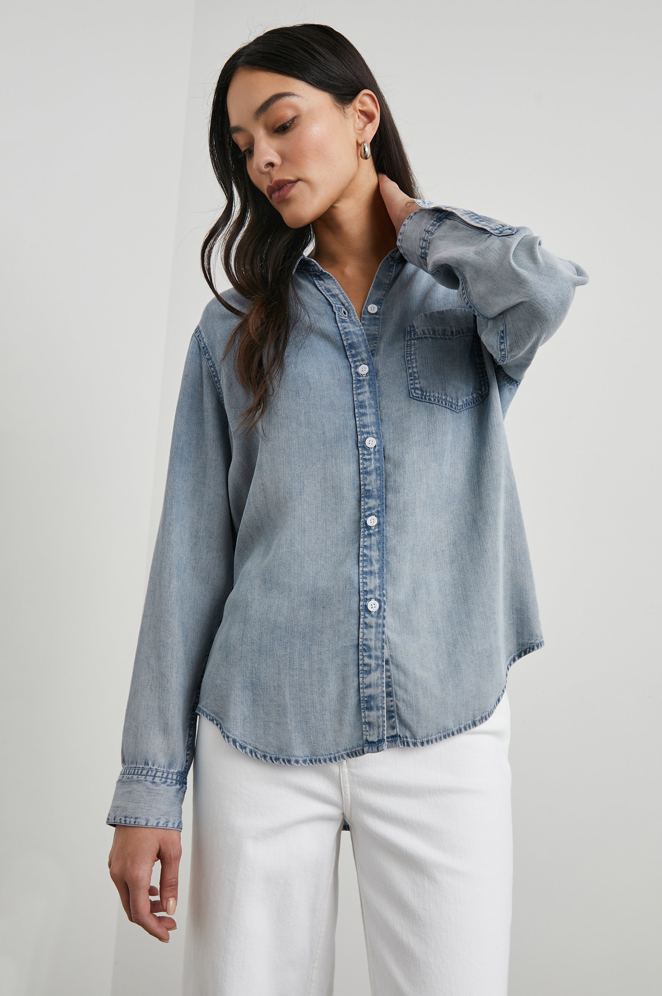 Rails Ingrid Denim Shirt Med Vintage Cloudwash