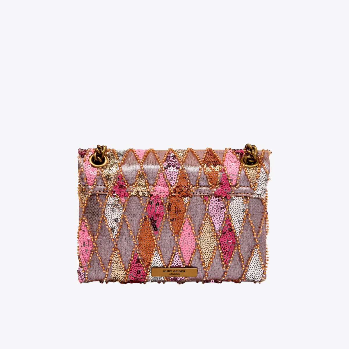 Kurt Geiger Kensington sequin mini bag pink comb 5018257609 / 57