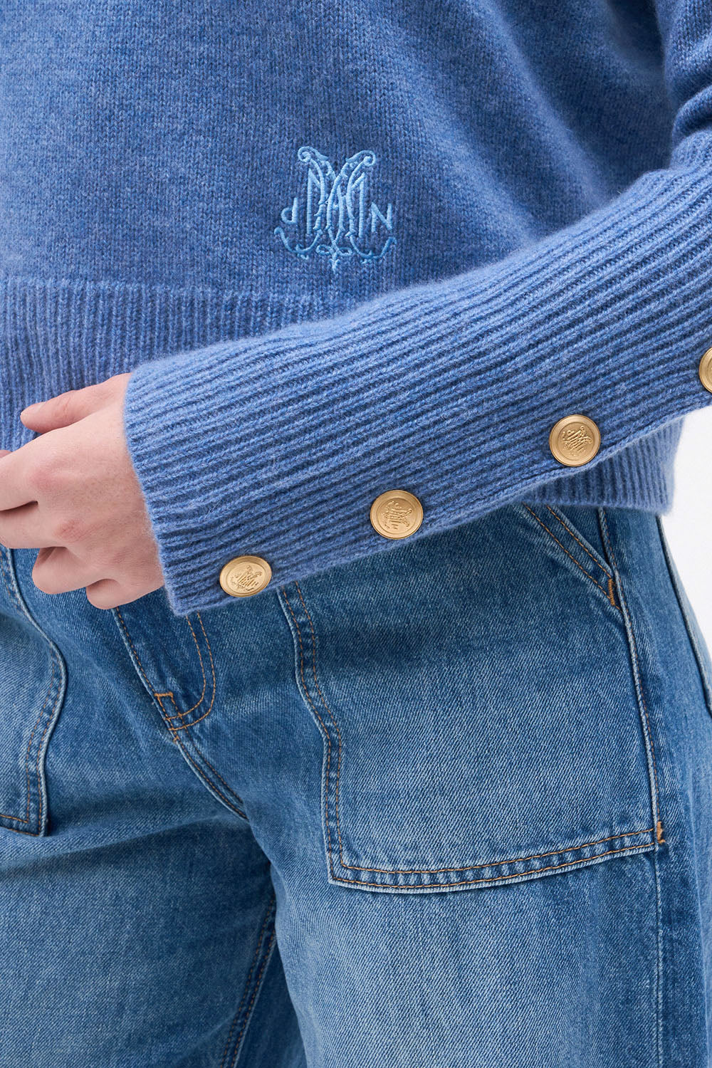 DMN Paris BABY SOLAL2 DENIM SWEATER