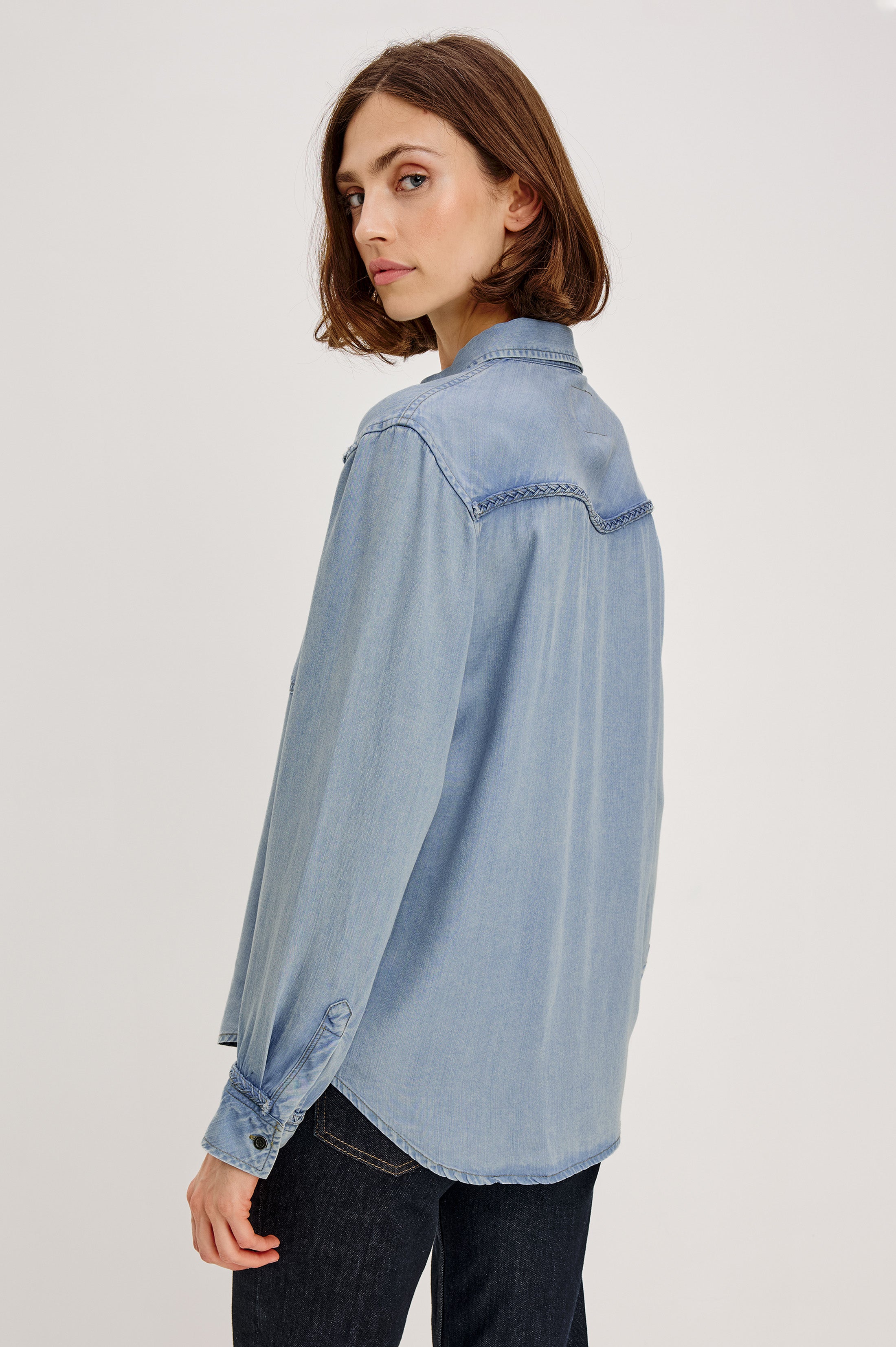 Rails Stasi Shirt Cloud Wash Lyocell Denim