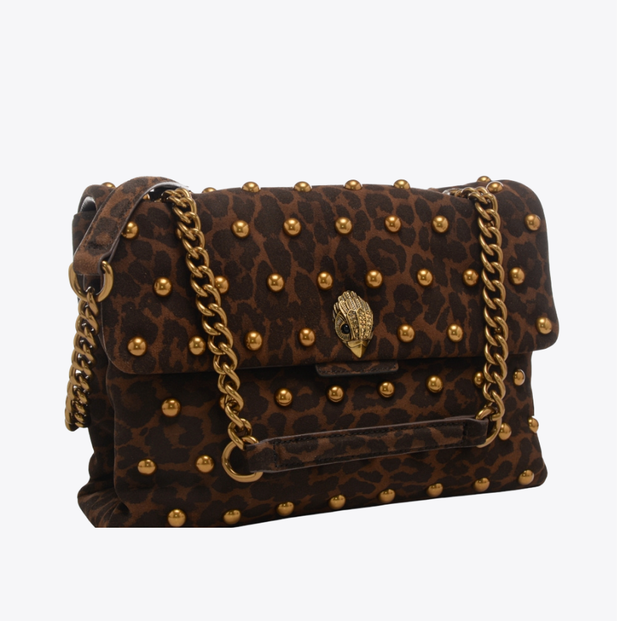 Kurt Geiger LG Kensington Studs Leopard Dark Brown 5023035289