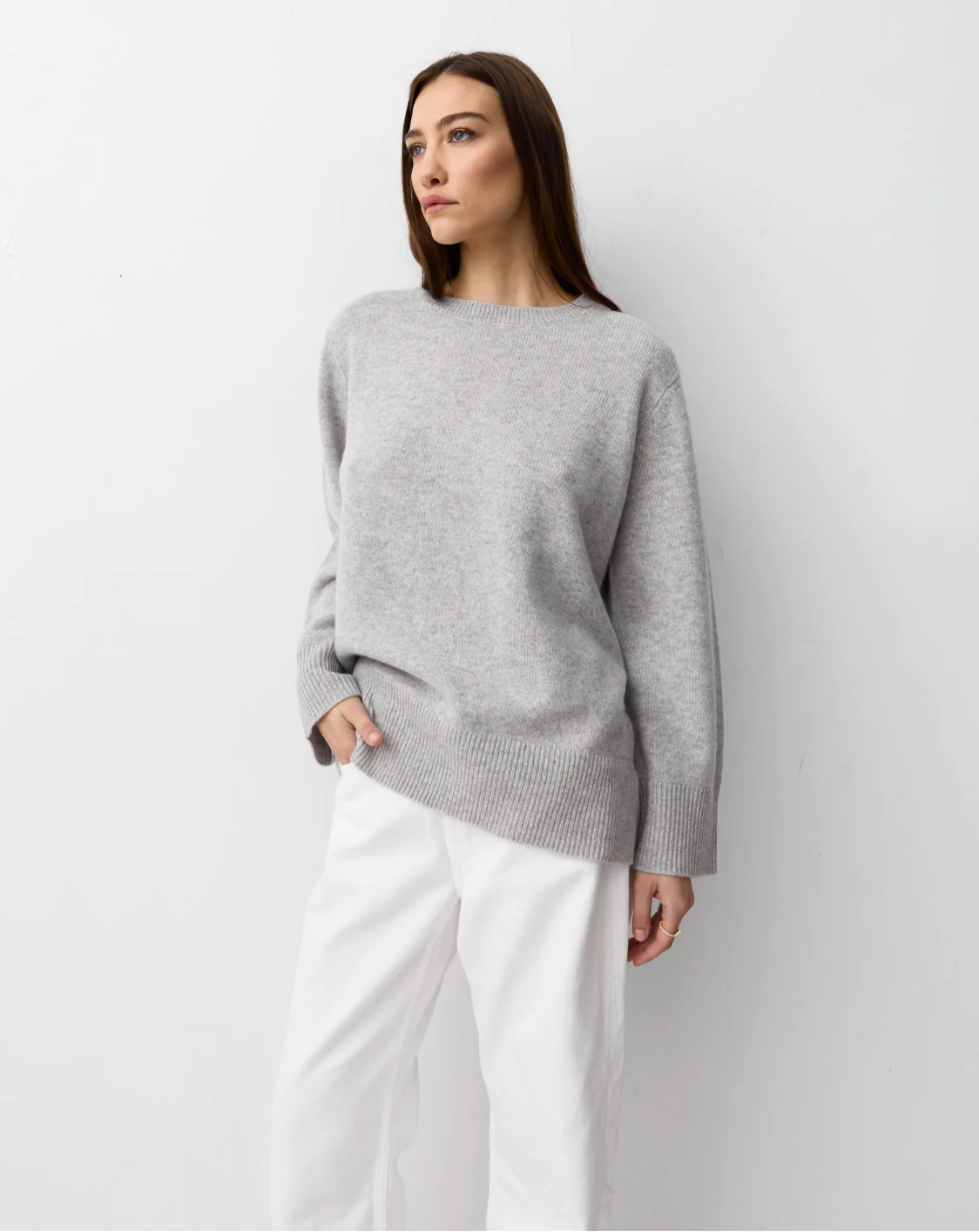 The Curated The New Classic Crew Sweater Foggy