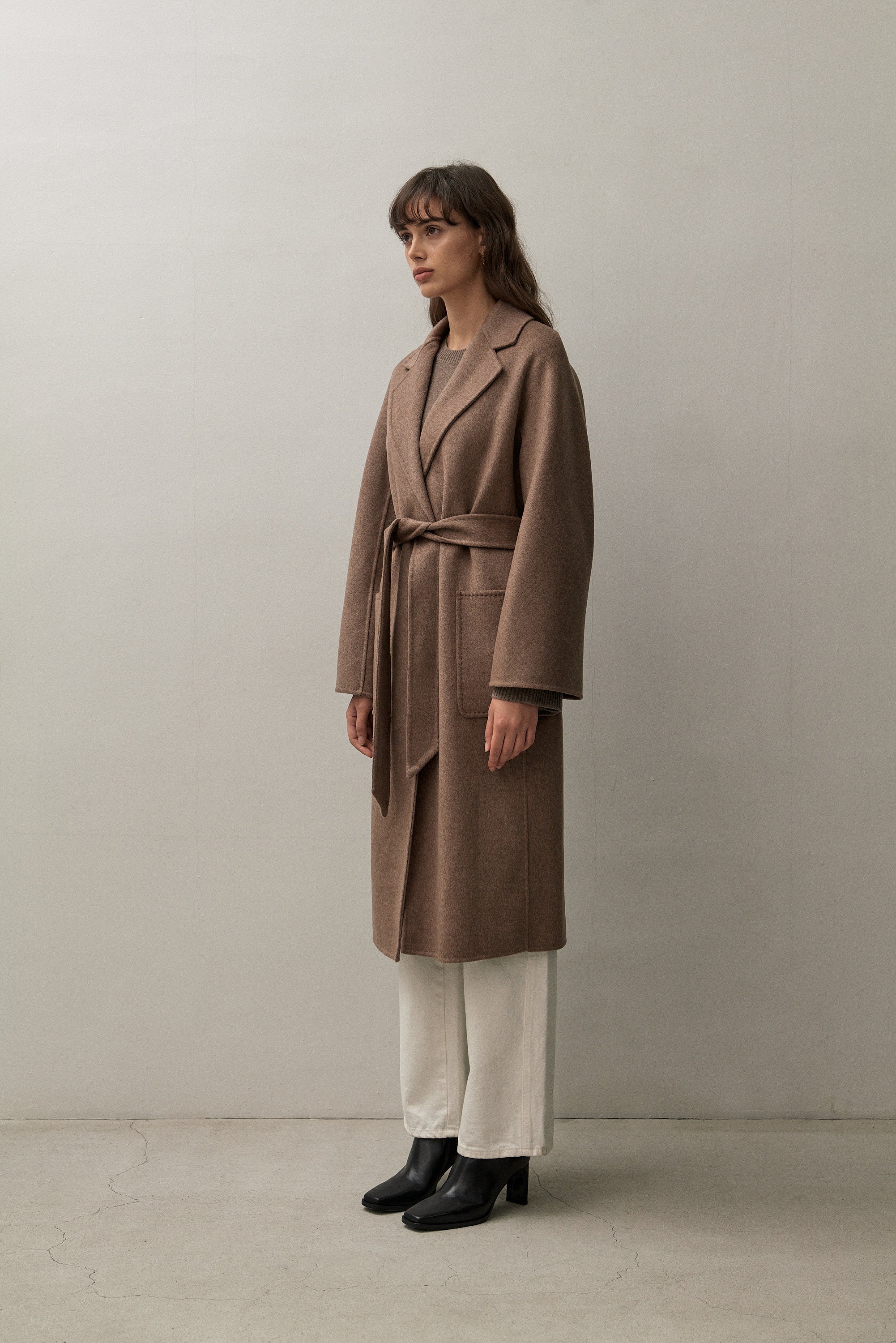 The Curated The Classic Coat chocolate melange NH-001_RM968