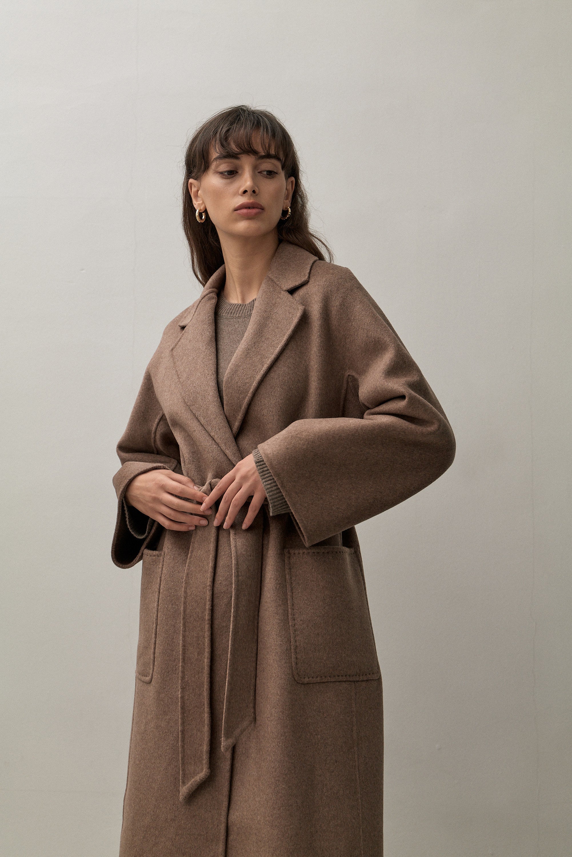 The Curated The Classic Coat chocolate melange NH-001_RM968