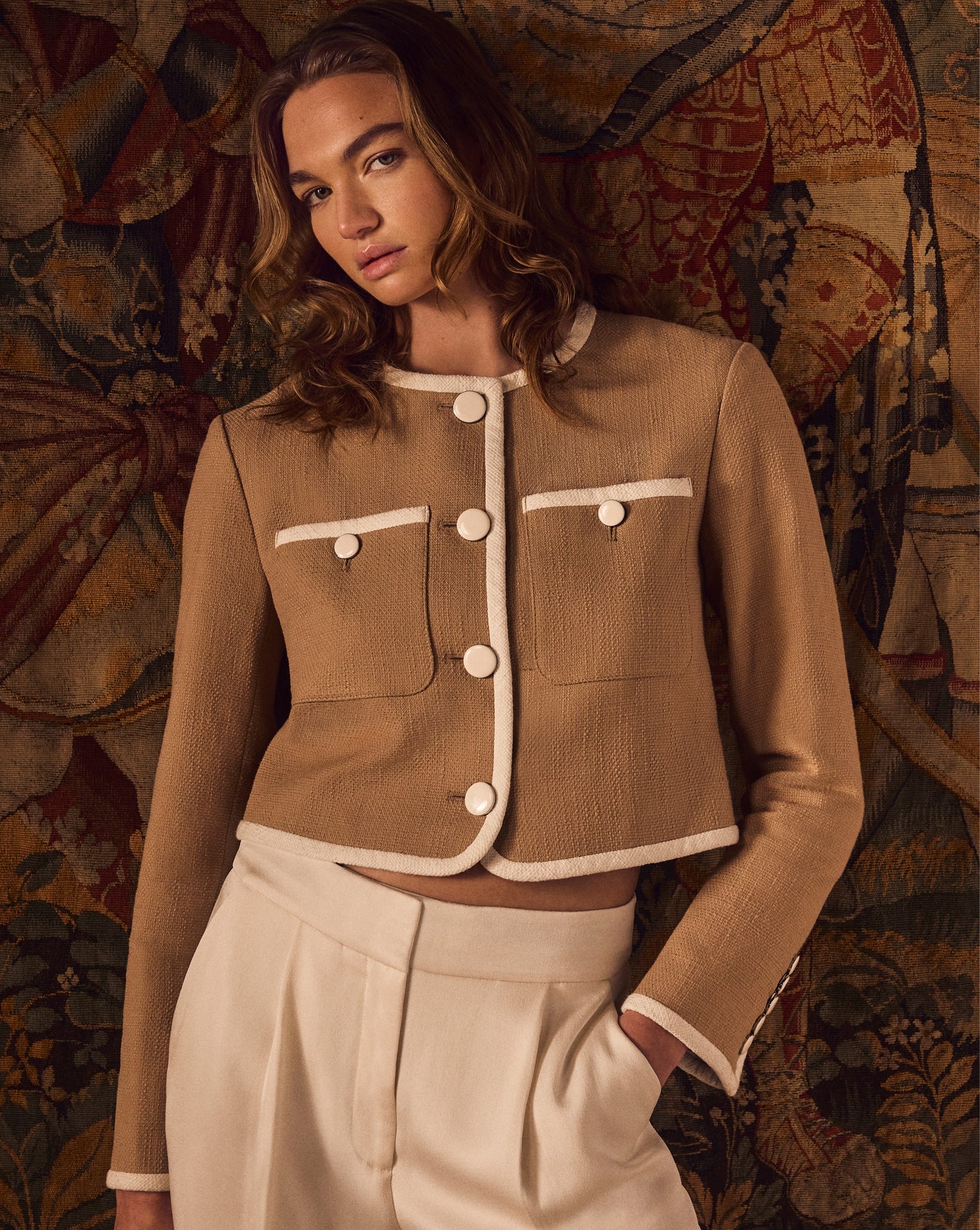 Veronica Beard Beale Jacket Khaki