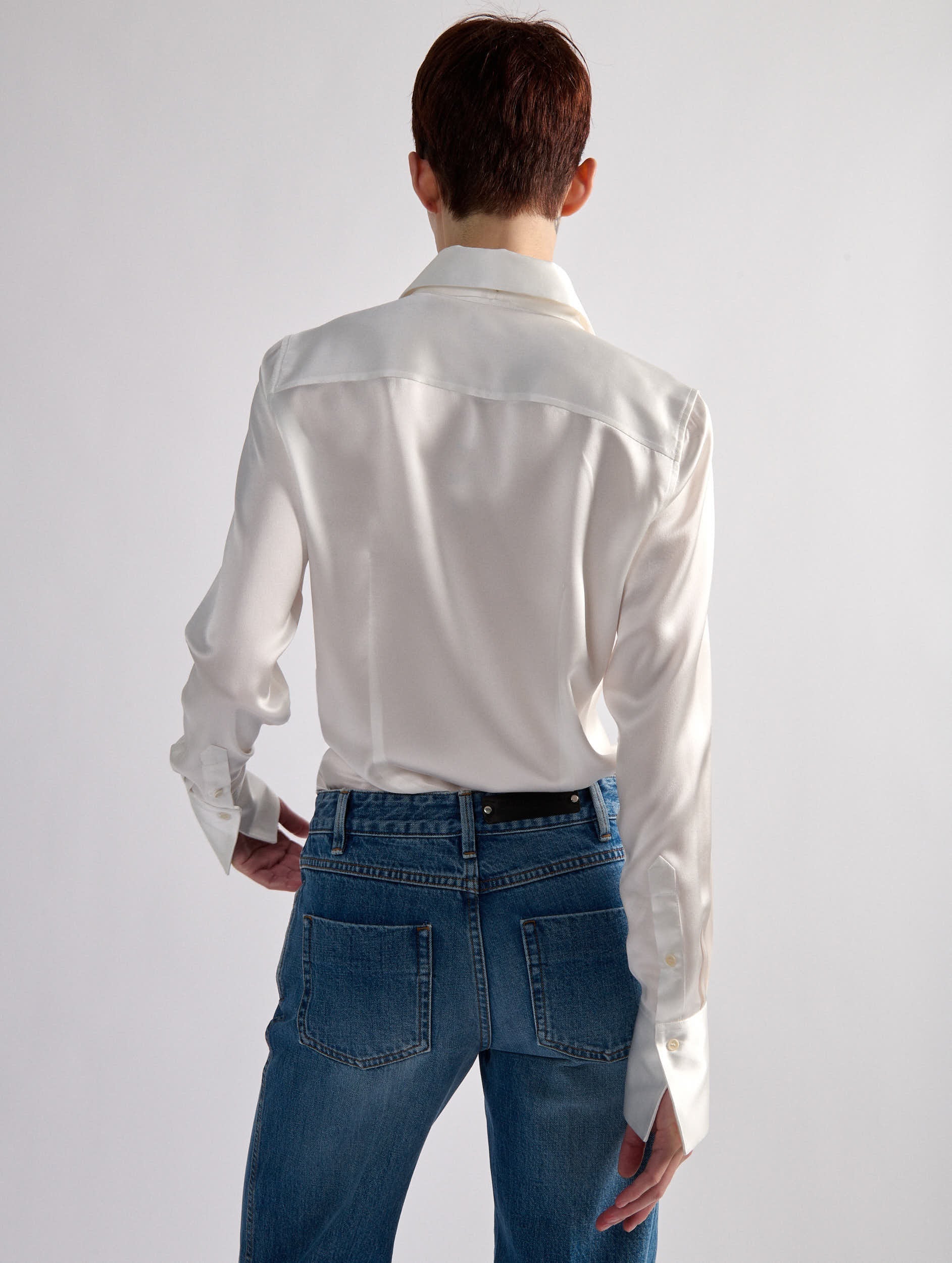 Barbara Bui Silk Satin Lavallière Shirt