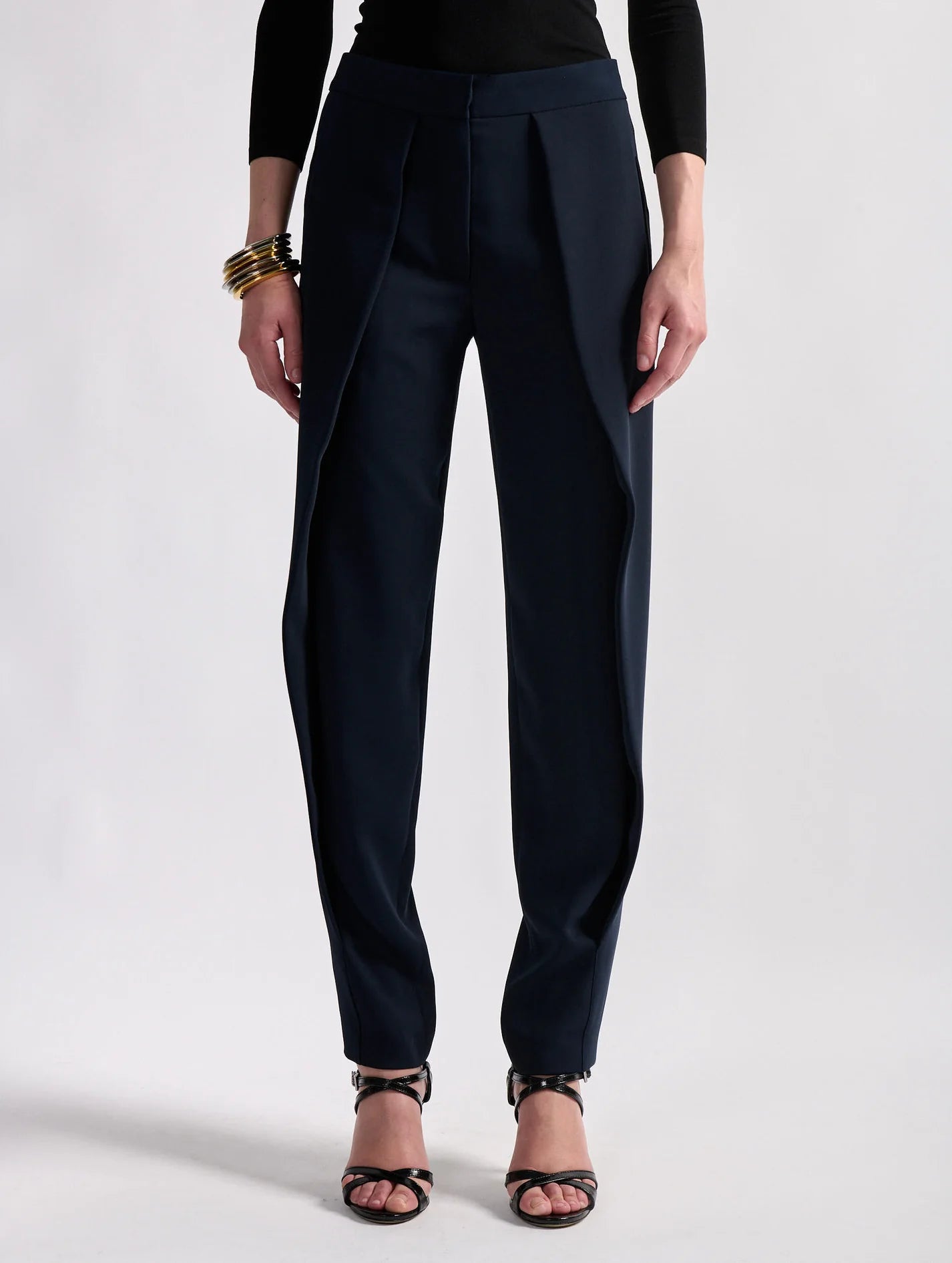 Barbara Bui Caddy Pleated Trousers Navy