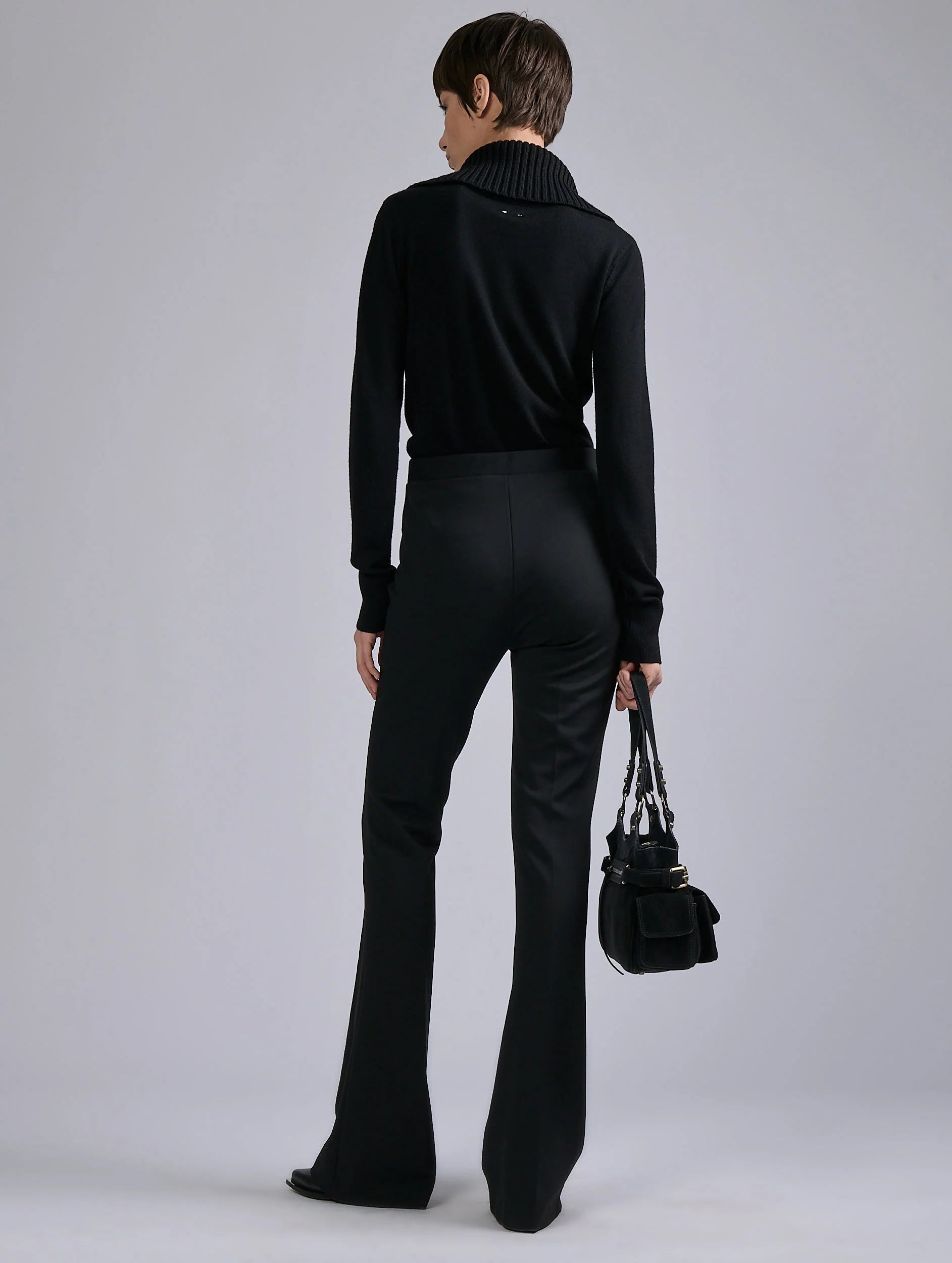 Barbara Bui Milano Jersey Bootleg Leggings Black G1640AMA_10