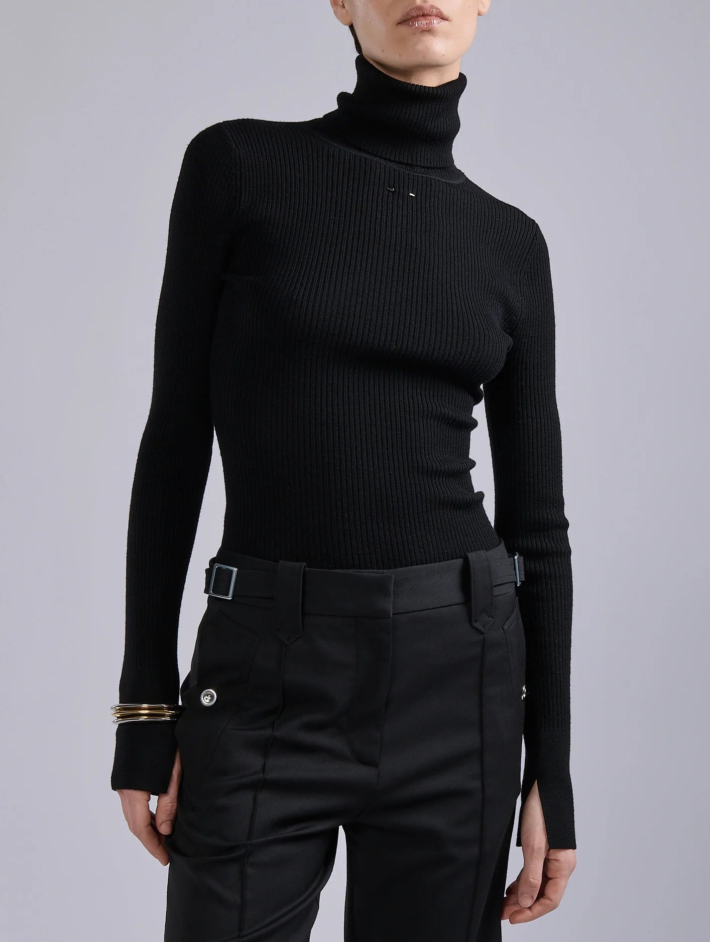 Barbara Bui Turtleneck Sweater Black G4206MXH_10