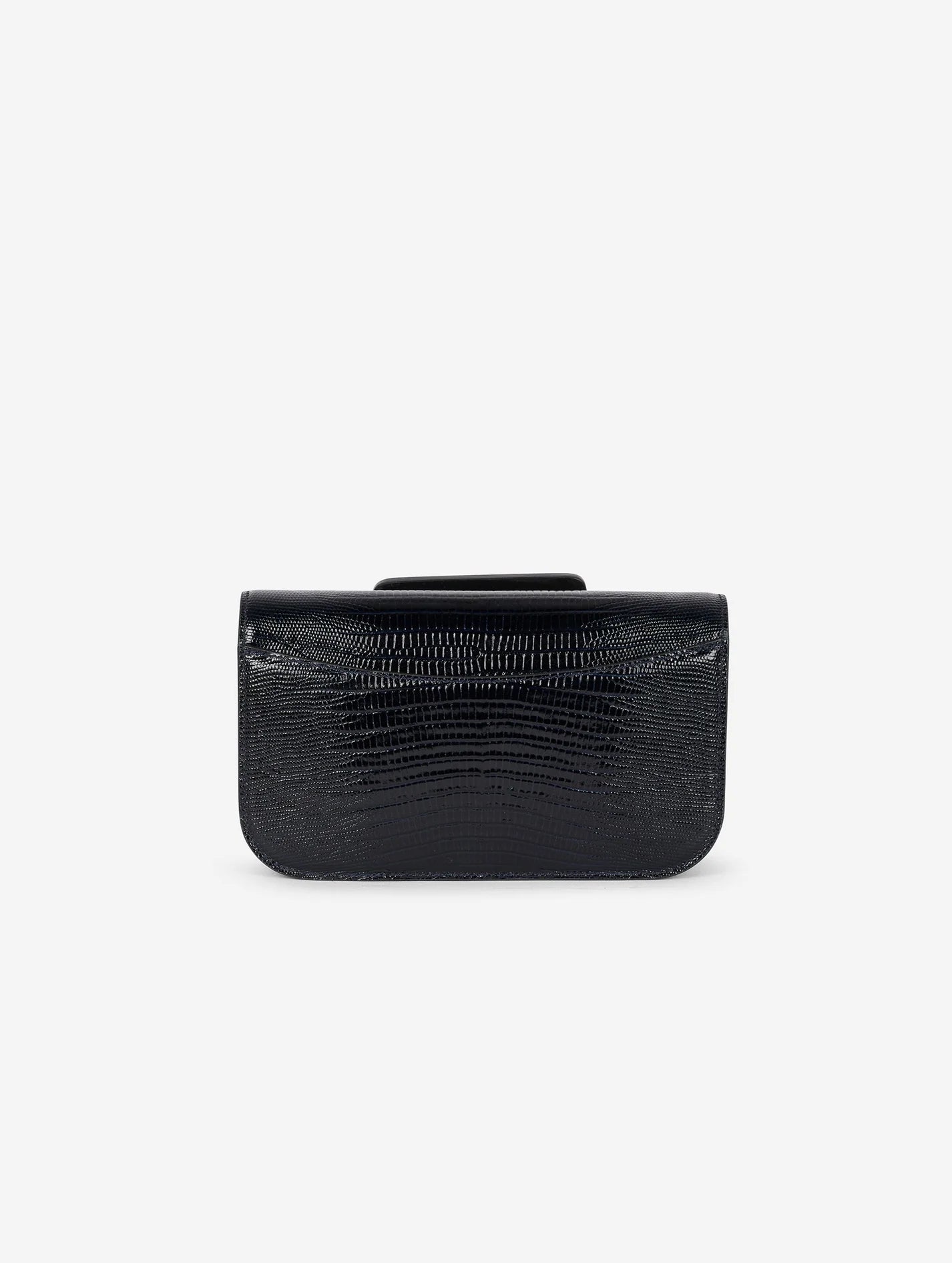 Barbara Bui SMALL "LIKE ME" BAG IN NAVY LIZARD-EMBOSSED LEATHER