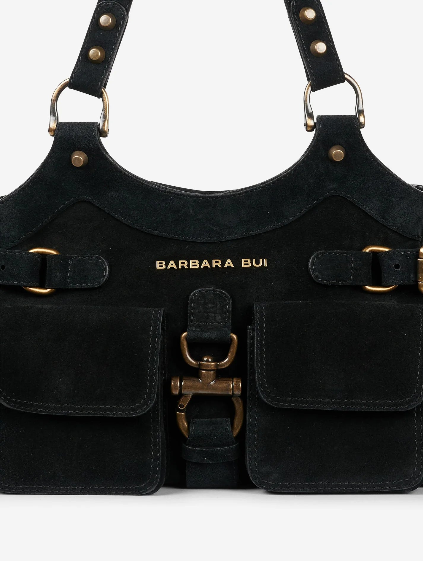 Barbara Bui "BB RE-EDITION" BAG IN BLACK SUEDE