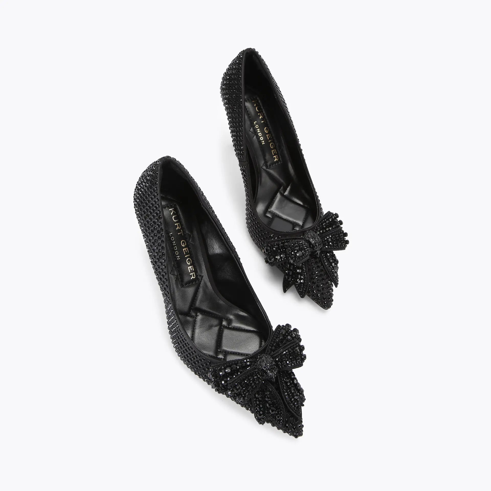 KURT GEIGER Belgravia Crystal Bow DRC Heels