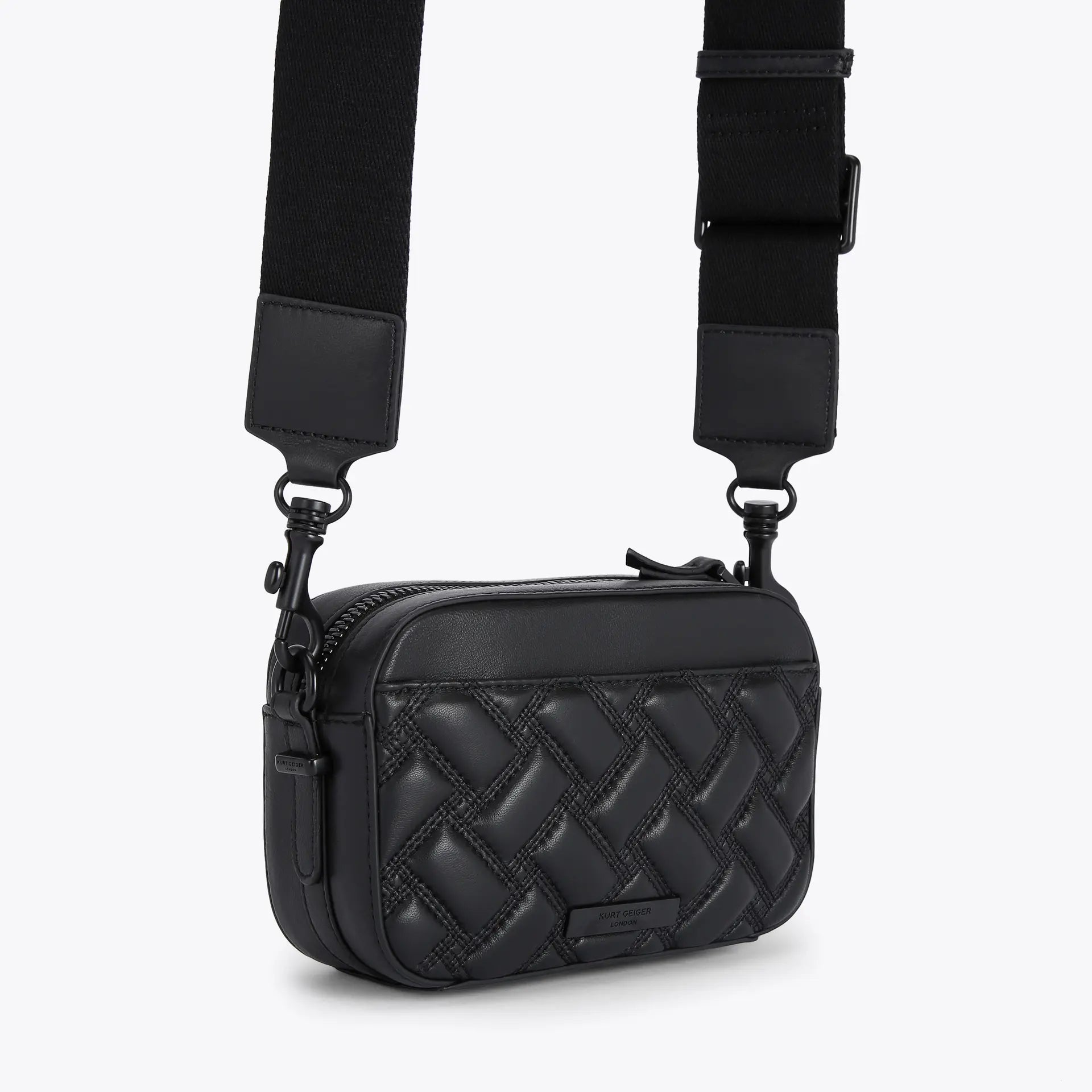 Kurt Geiger Kensington Drench small camera bag leather black