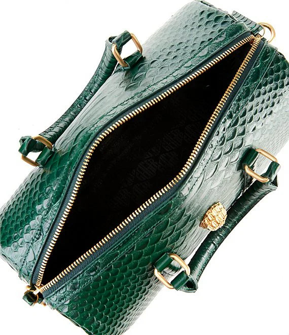 KURT GEIGER Kensington Boston Dark Green Snake Print