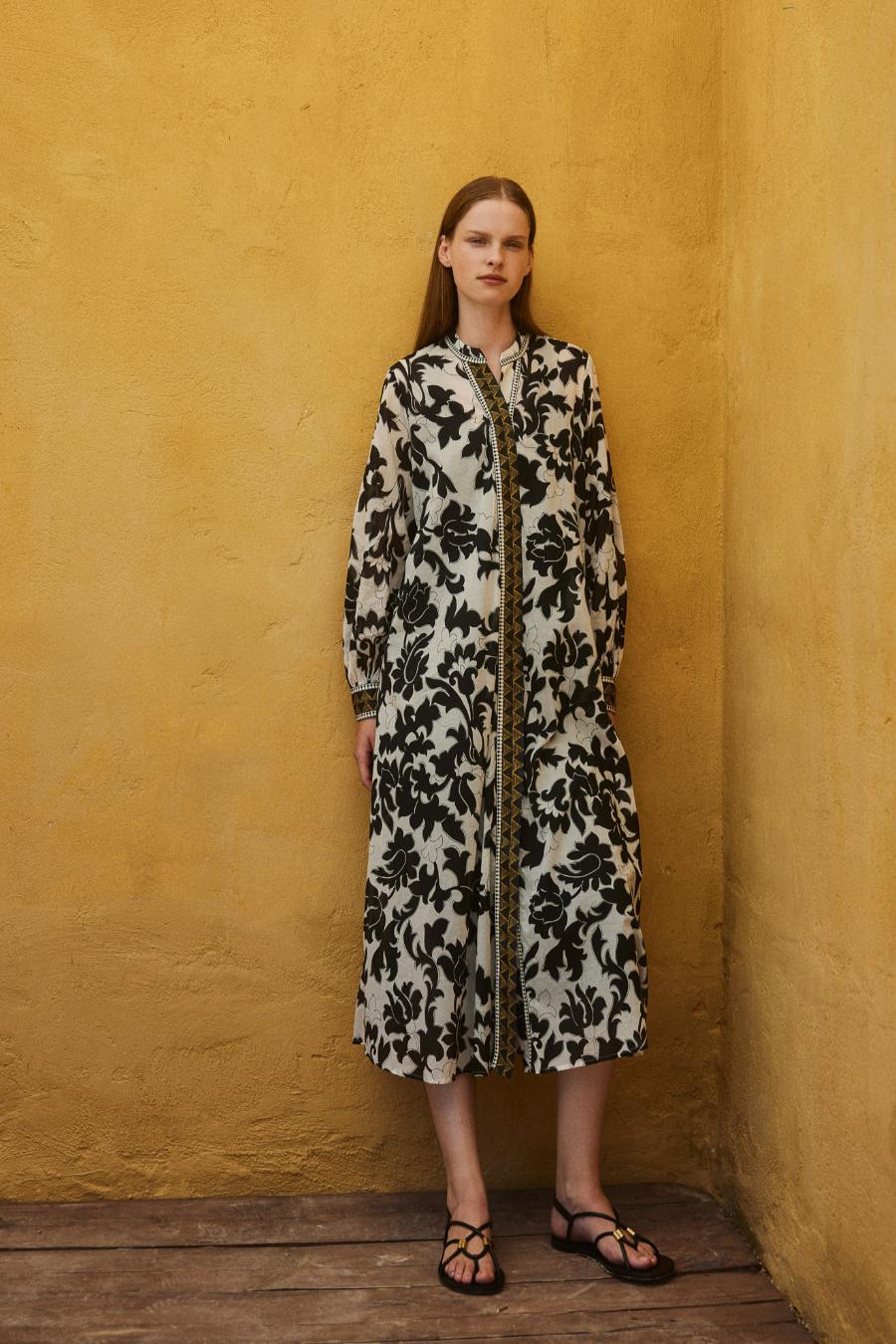 Devotion Twins Armoni long dress black/offwhite 025306G