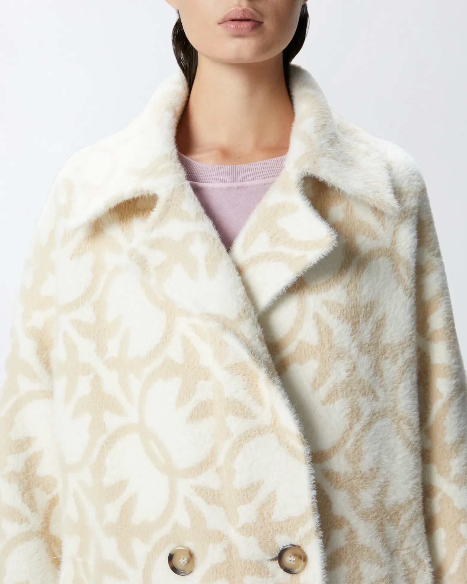 PINKO Toro coat white/beige