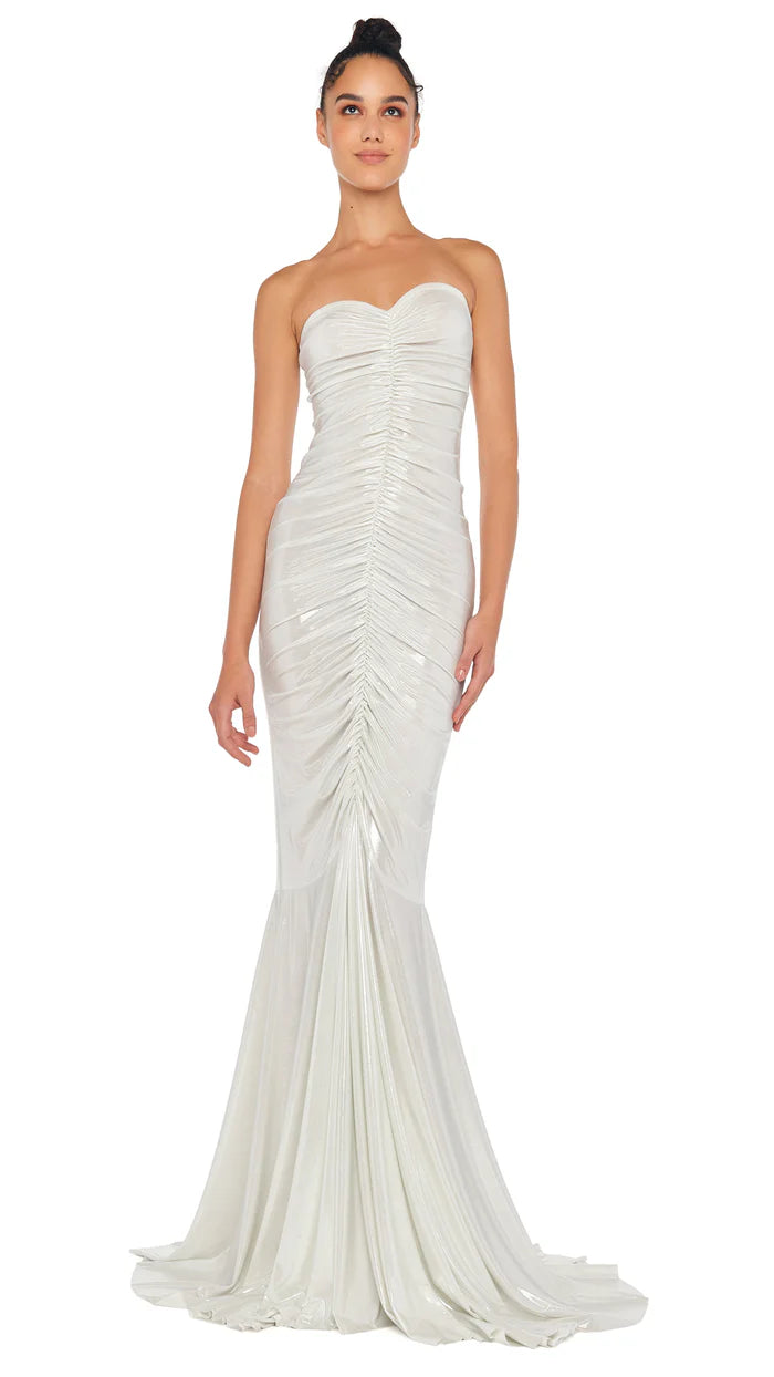 Norma Kamali Fishtail Gown Pearl