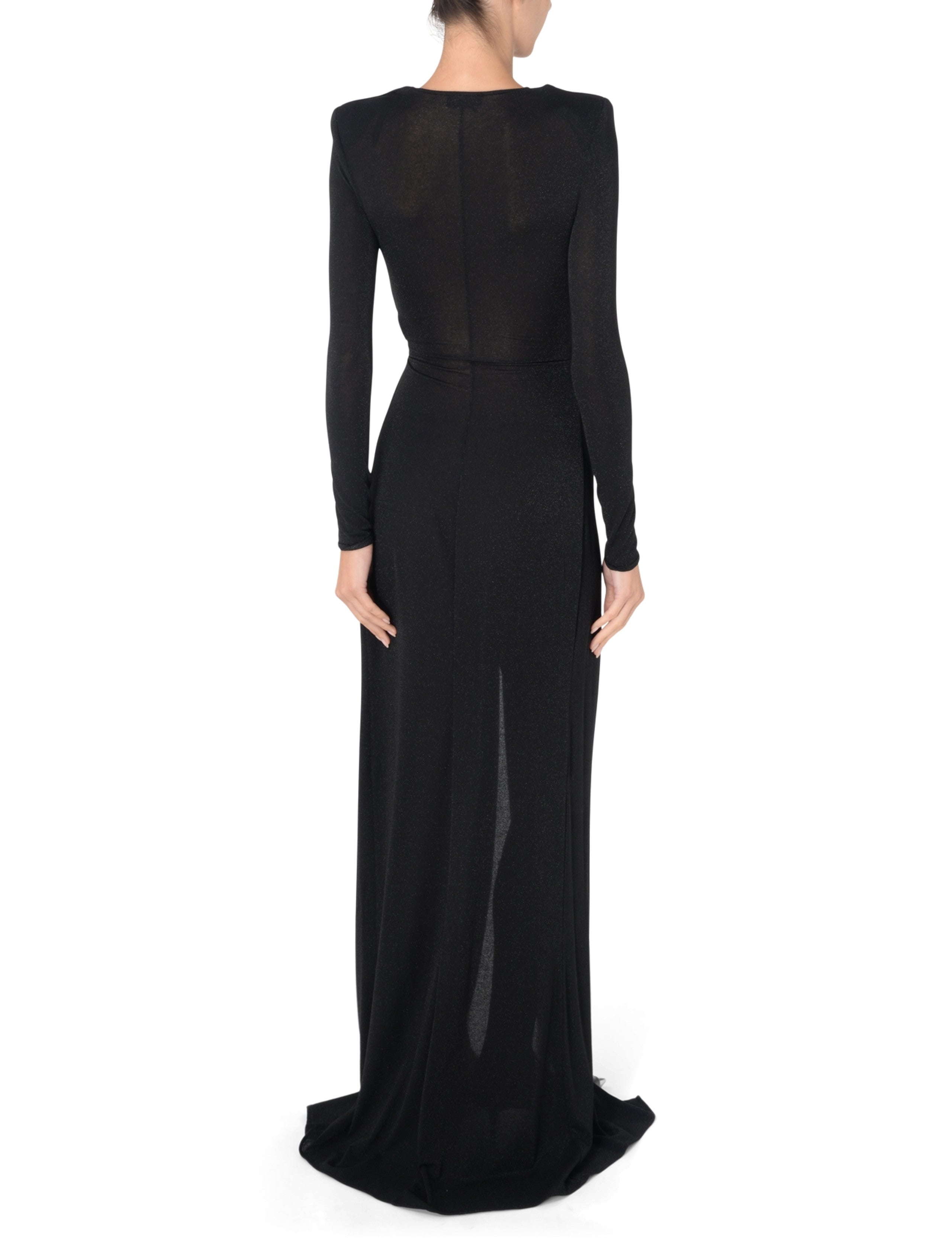 Elisabetta Franchi Red carpet dress black with knot AB72447E2_110