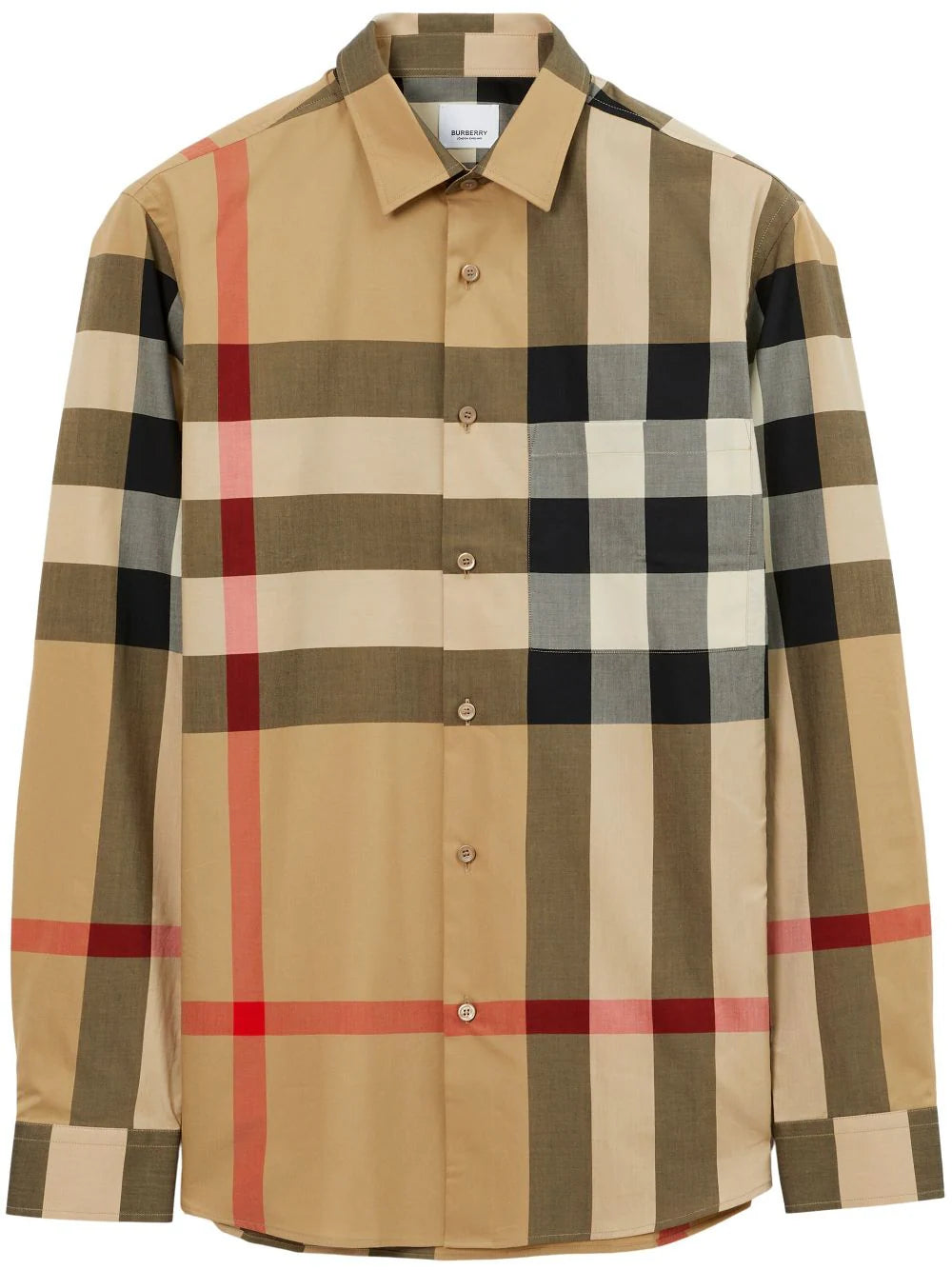 BURBERRY Heren Check Summerton Poplin Shirt