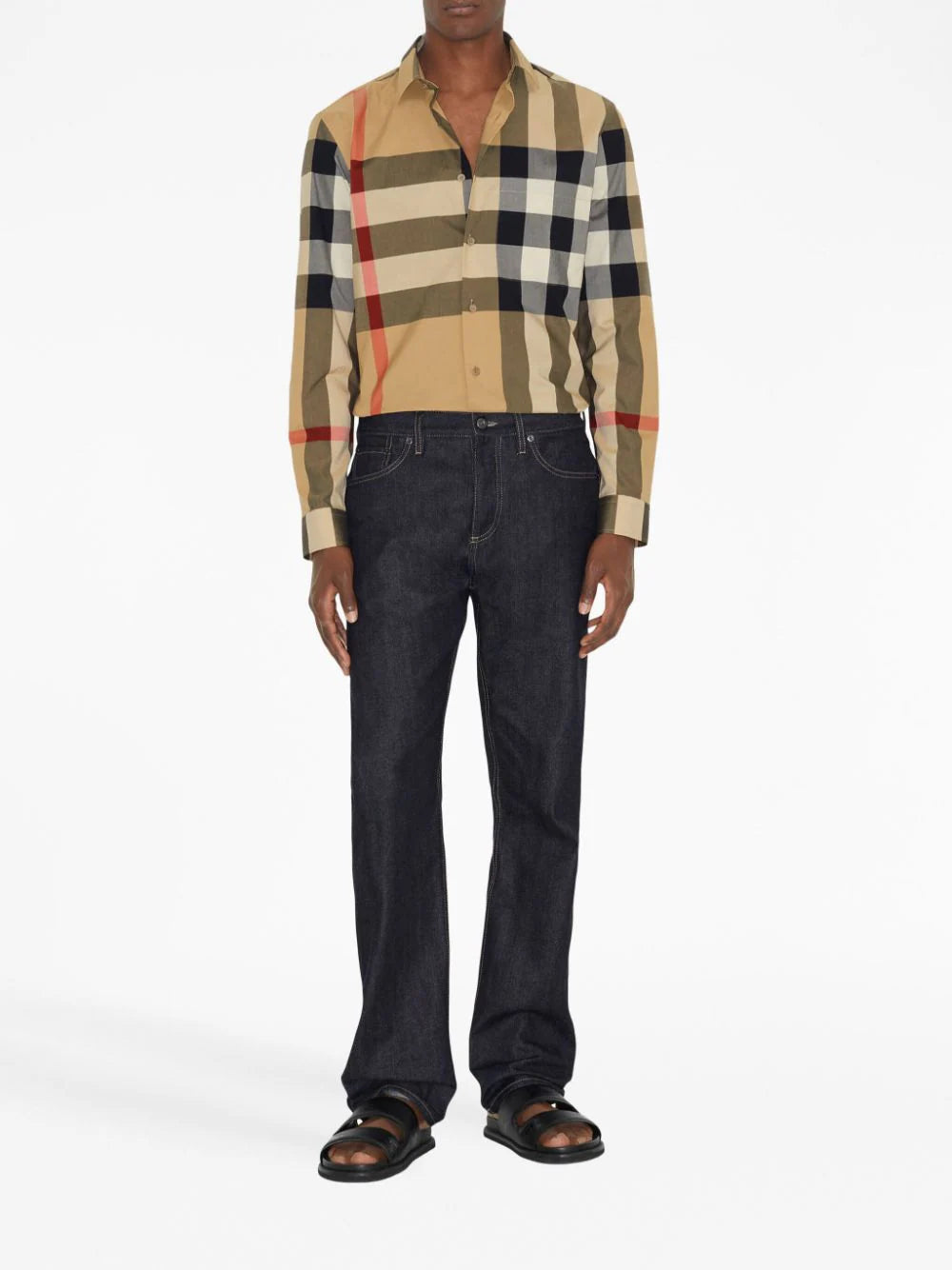 BURBERRY Heren Check Summerton Poplin Shirt