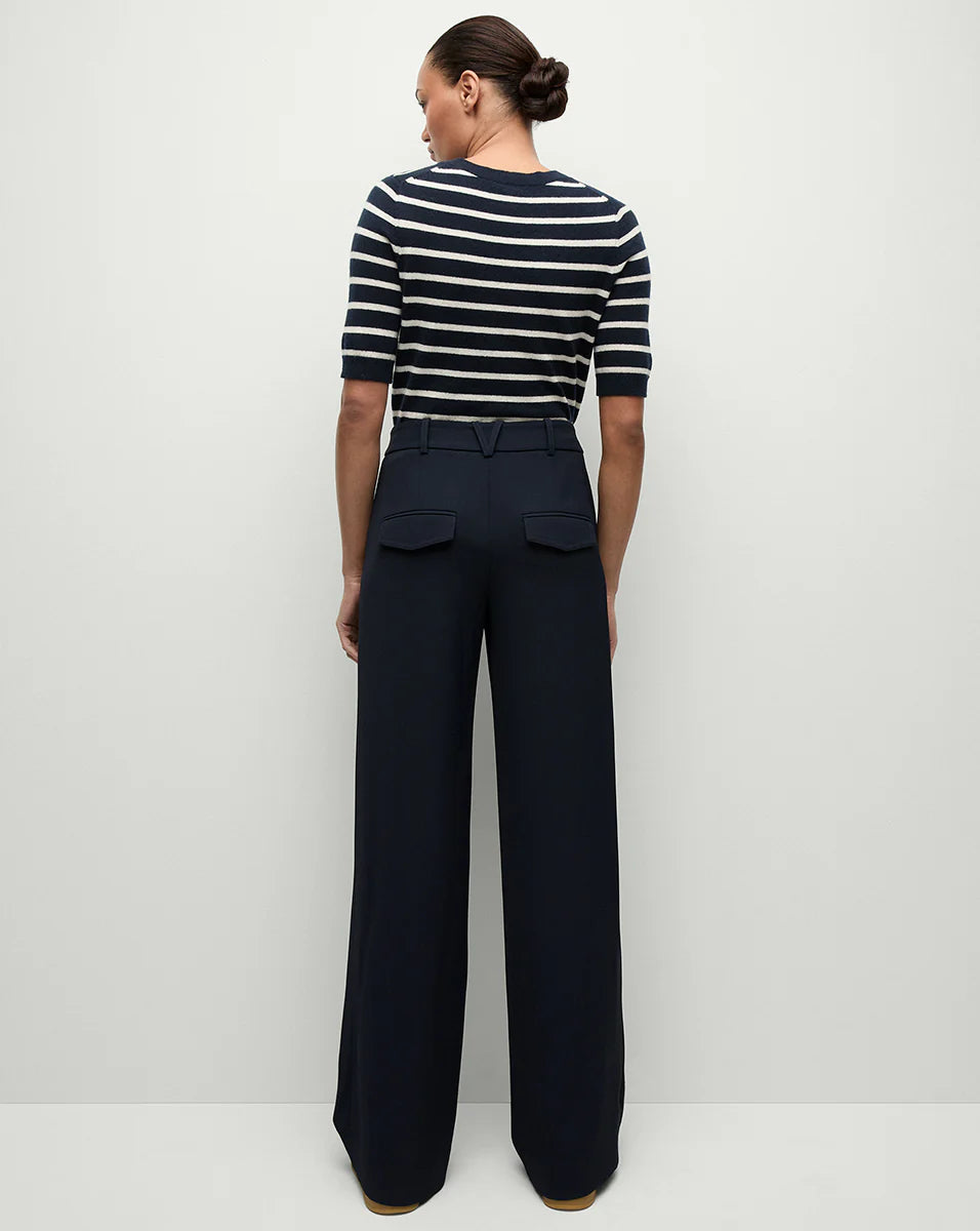 Veronica Beard Cole Wide-Leg Pant Navy