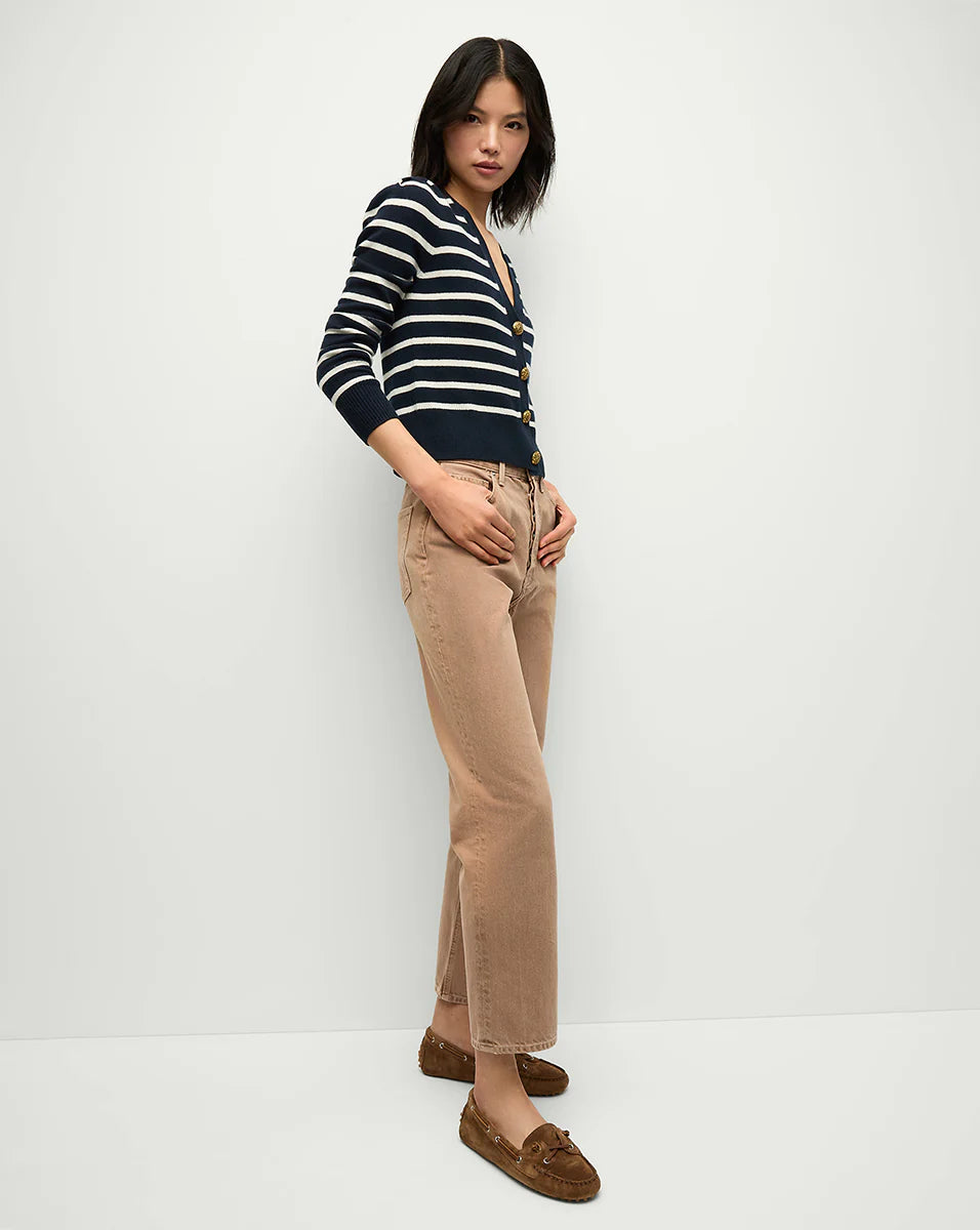 Veronica Beard Solene Striped Cashmere Cardigan