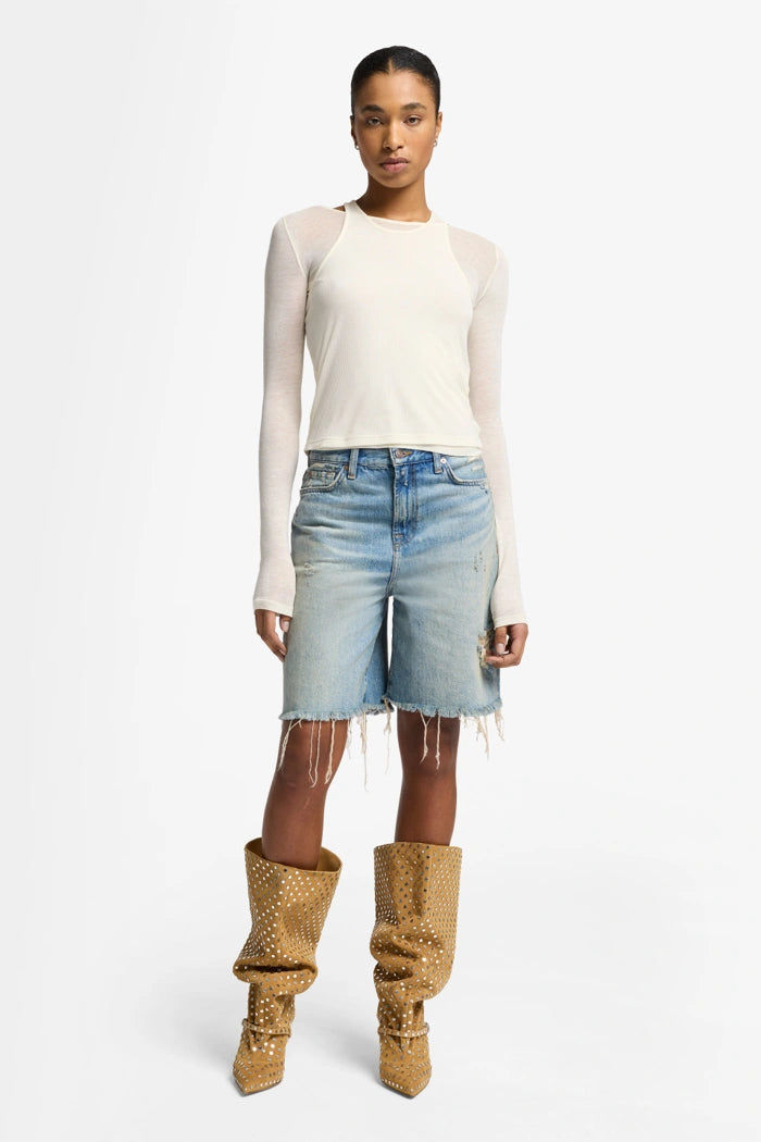 7 For All Mankind Lola Shorts Copper