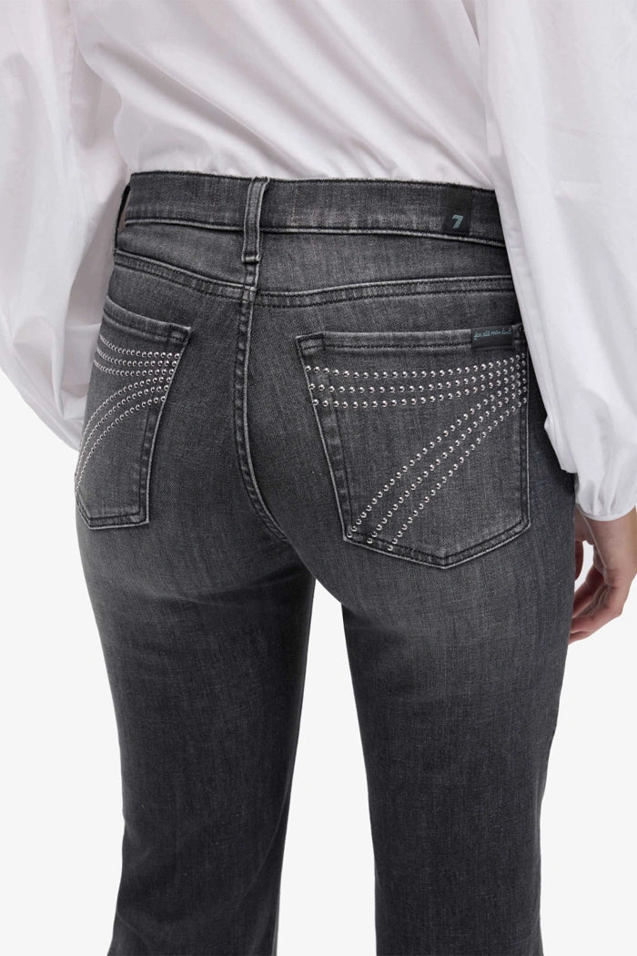 7FAM Dojo flare met zilveren studs – VLVT Amsterdam