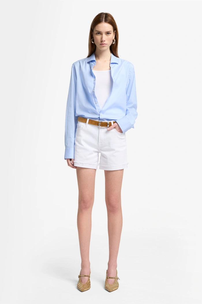 7 For All Mankind Mid Roll Shorts Swan