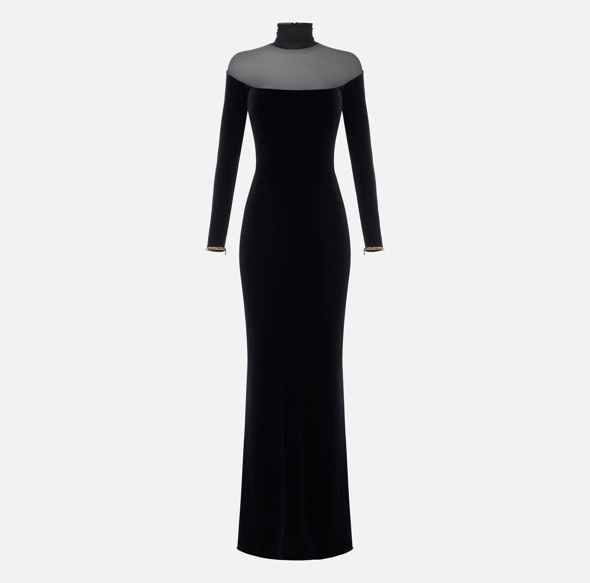 Elisabetta Franchi avondjurk van velours en tricot ABR4257E2_110