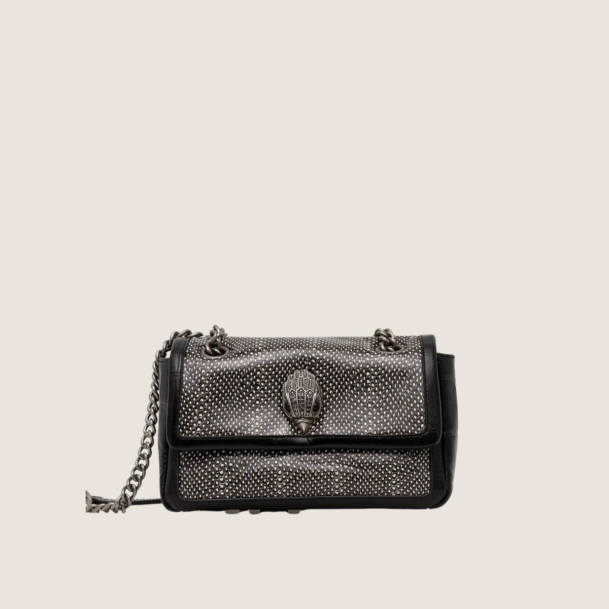 Kurt Geiger Kensington flap Kurt bag black/white