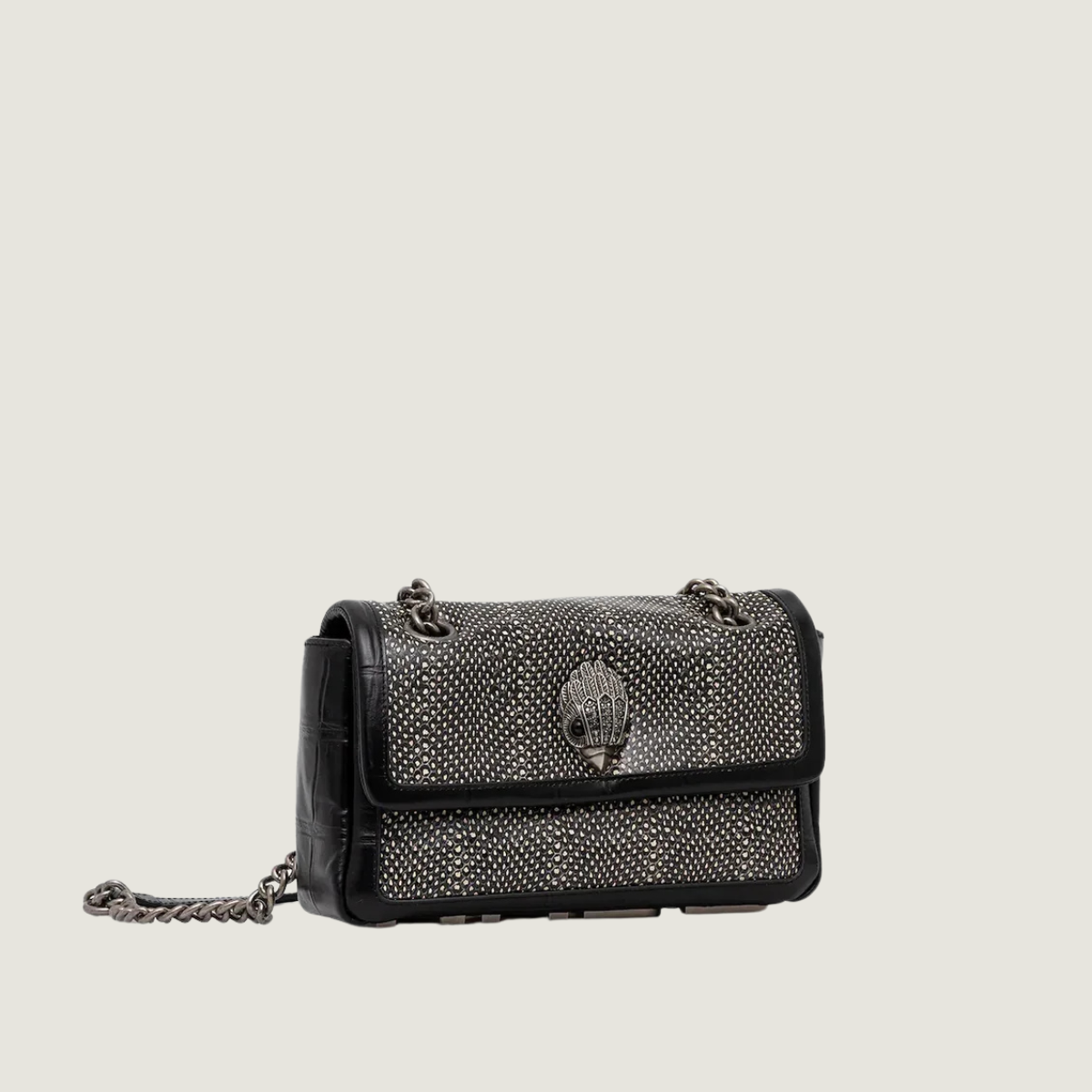 Kurt Geiger Kensington flap Kurt bag black/white