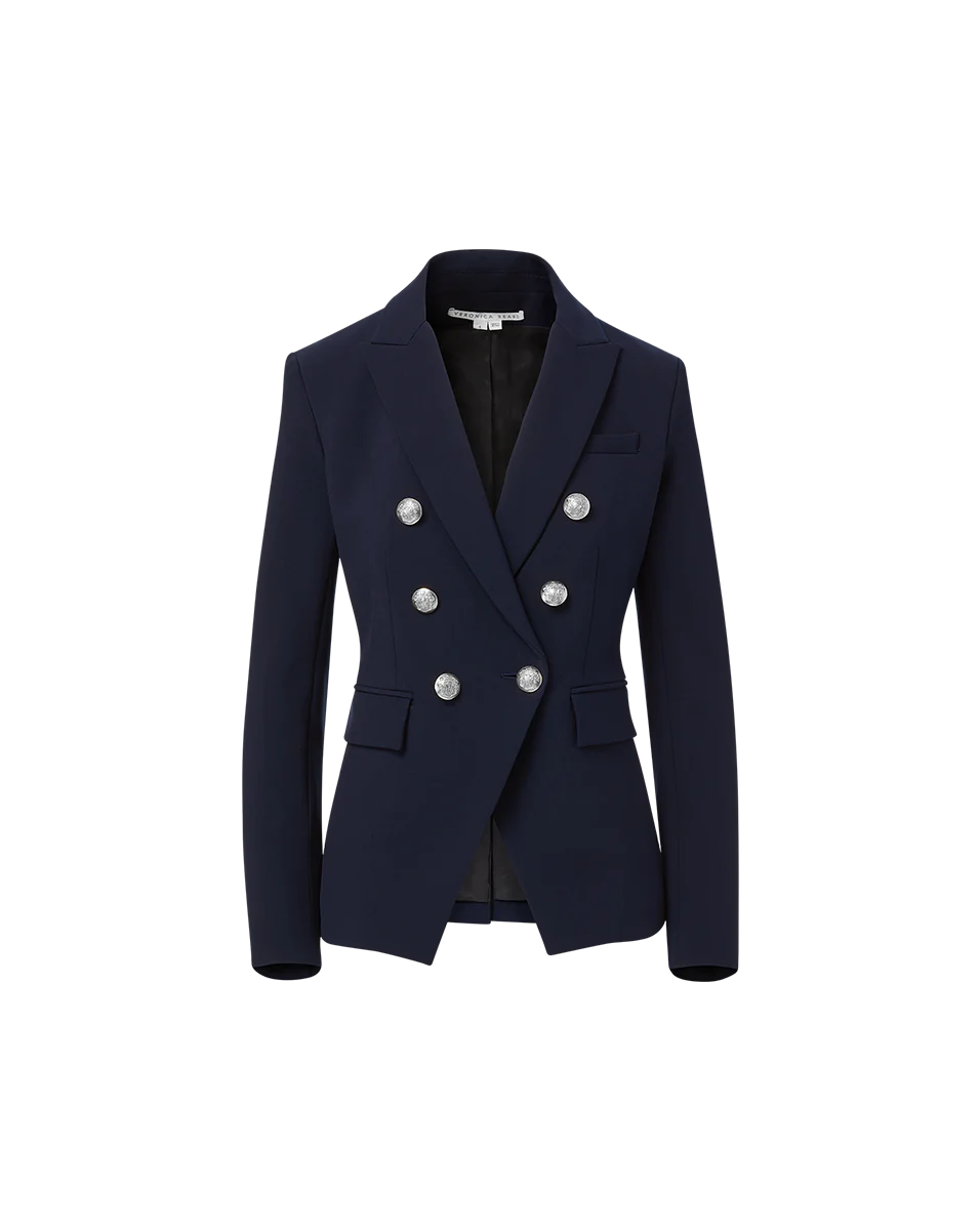 Veronica Beard Miller Dickey Jacket Navy/Silver