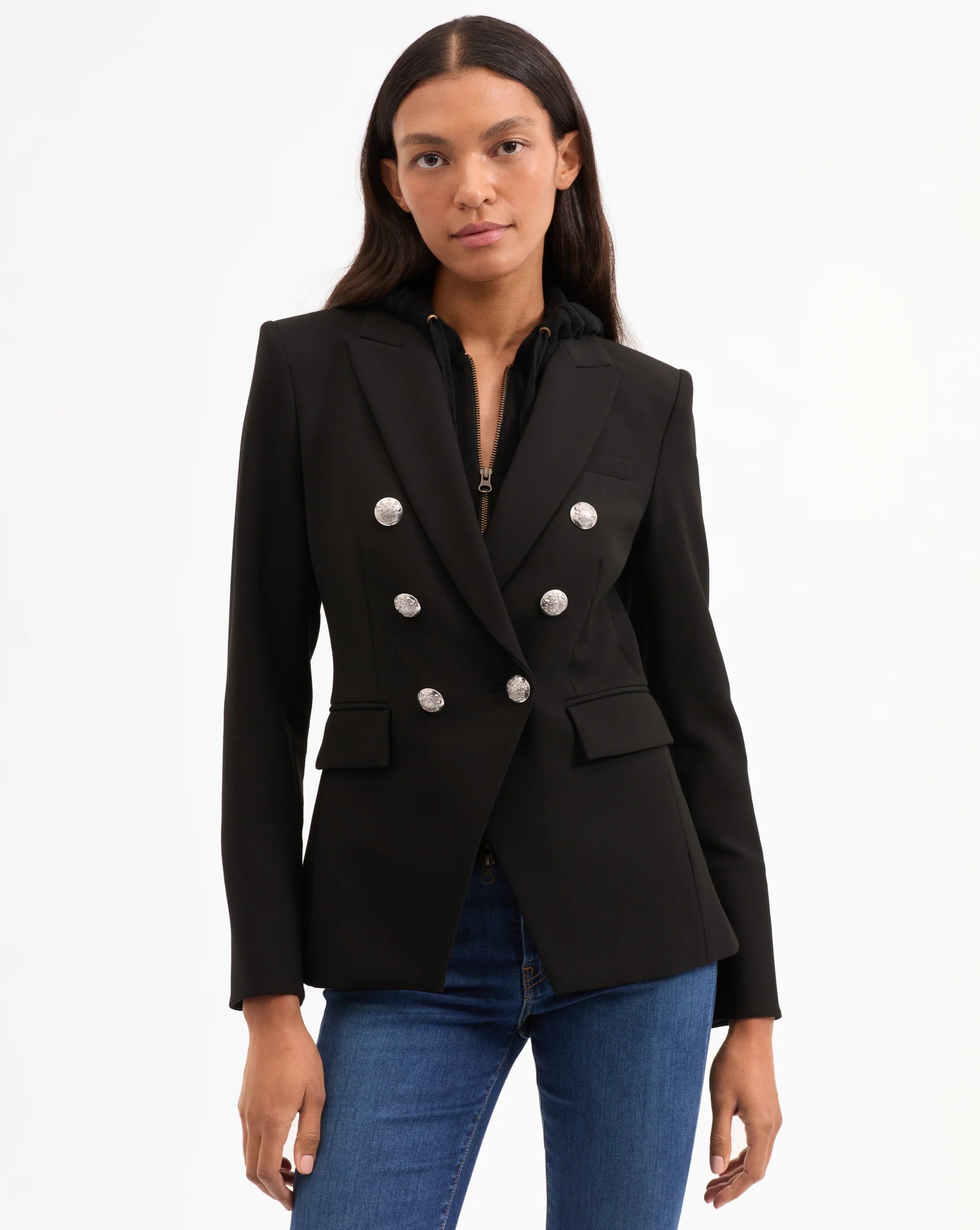 Veronica Beard Miller Dickey Jacket Black Silver