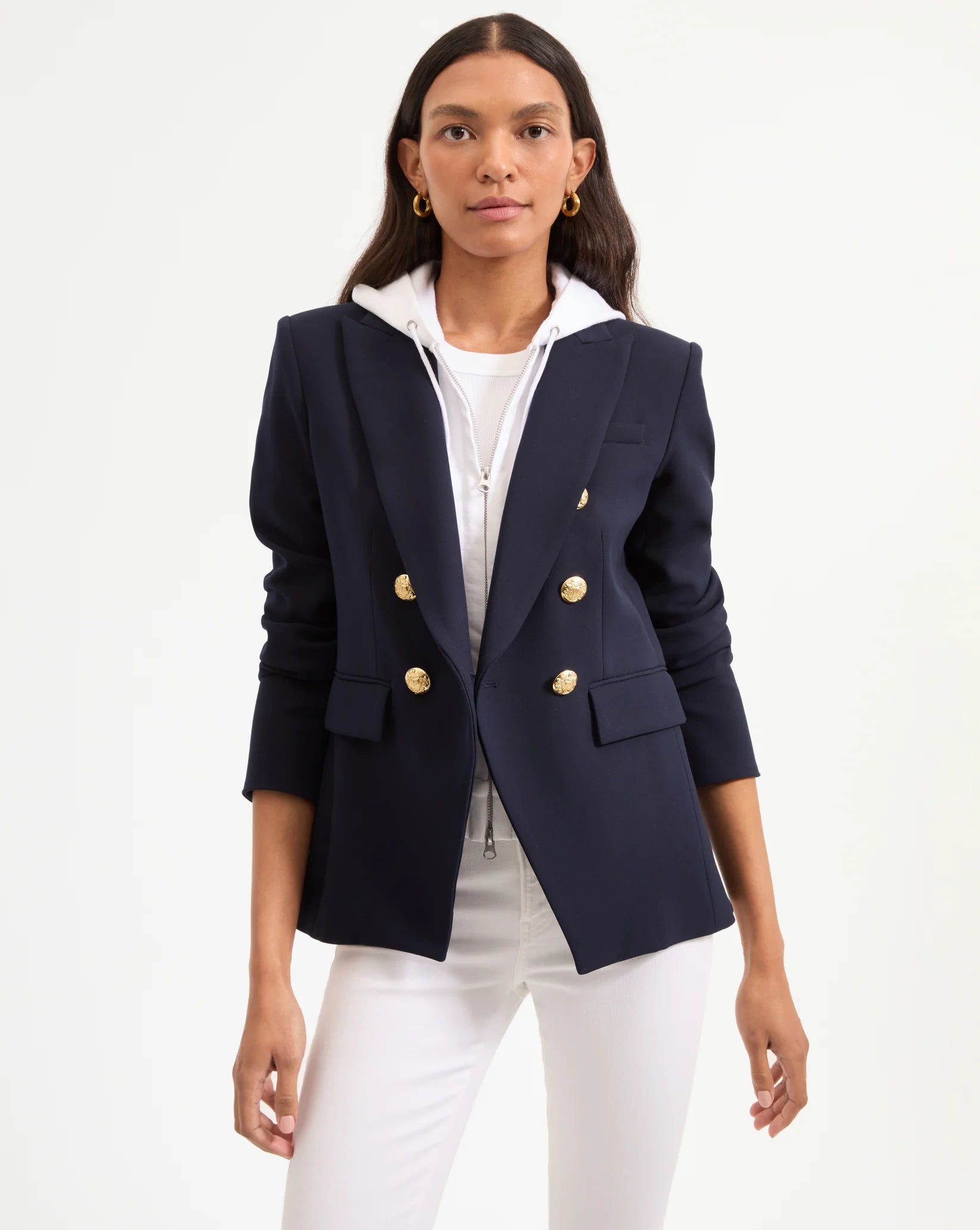 Veronica Beard Miller Dickey Jacket Navy Gold