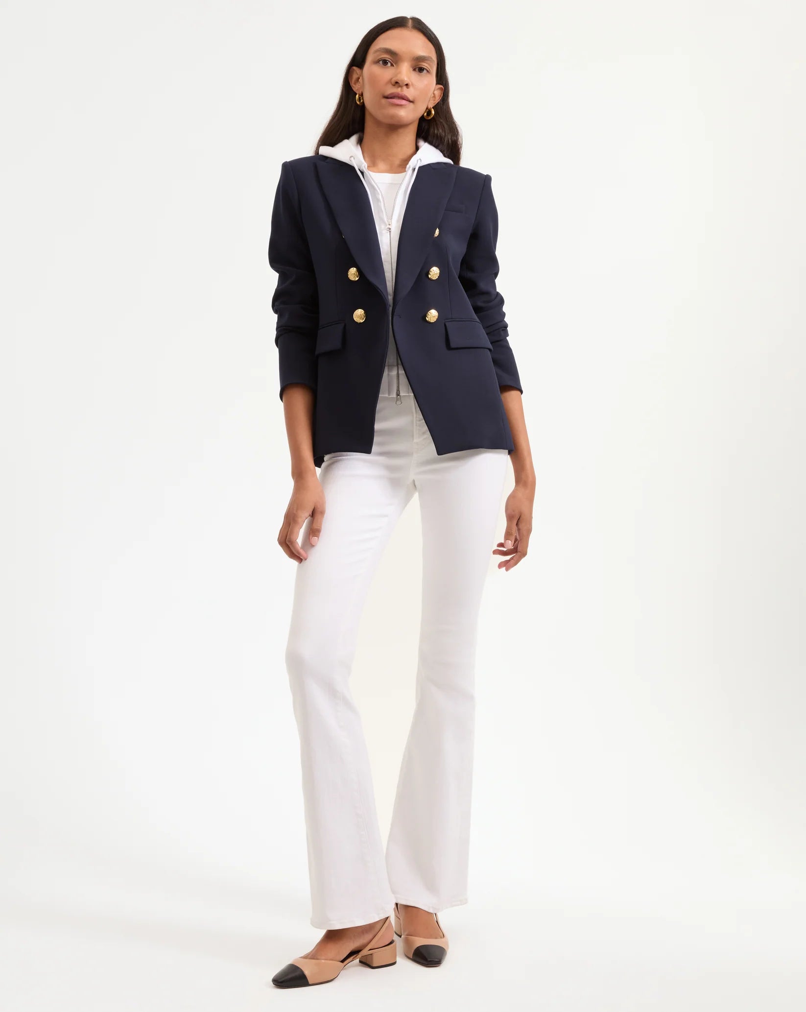 Veronica Beard Miller Dickey Jacket Navy Gold