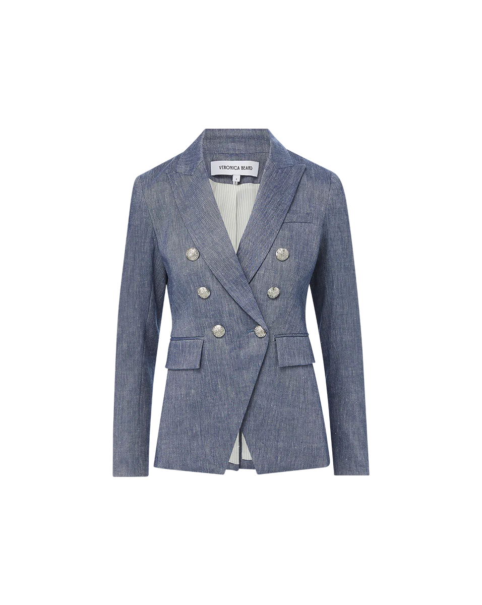 Veronica Beard Miller Dickey Jacket Blue Melange