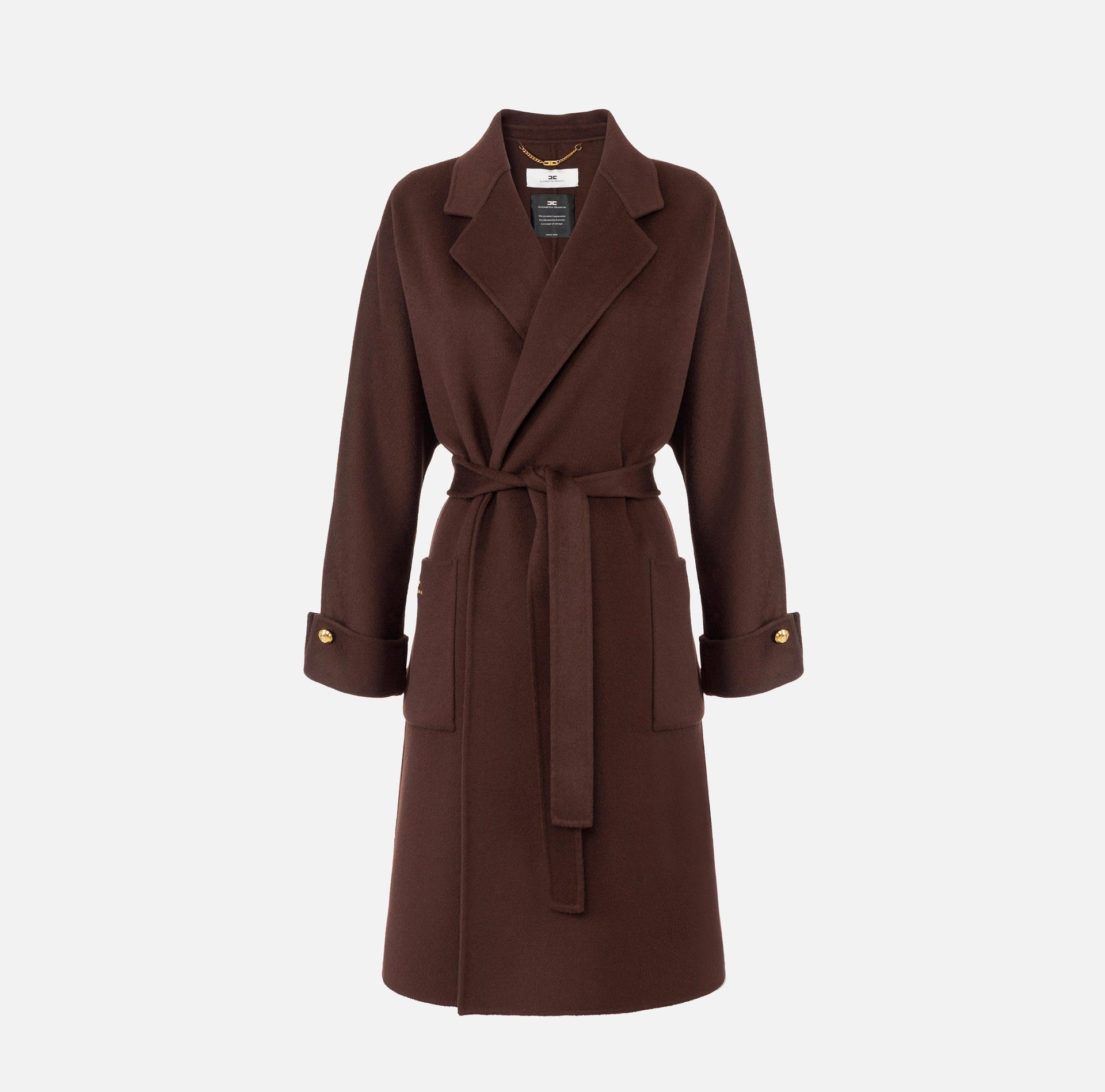Elisabetta Franchi Coat in double wool blend cloth CP68D56E2