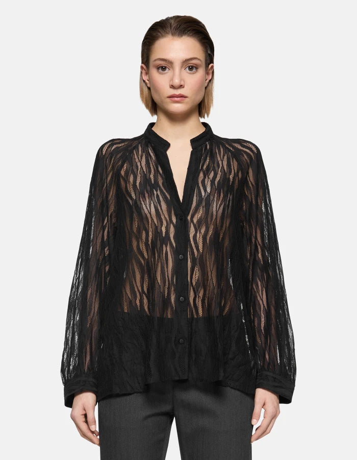 Regular-fit shirt in lace