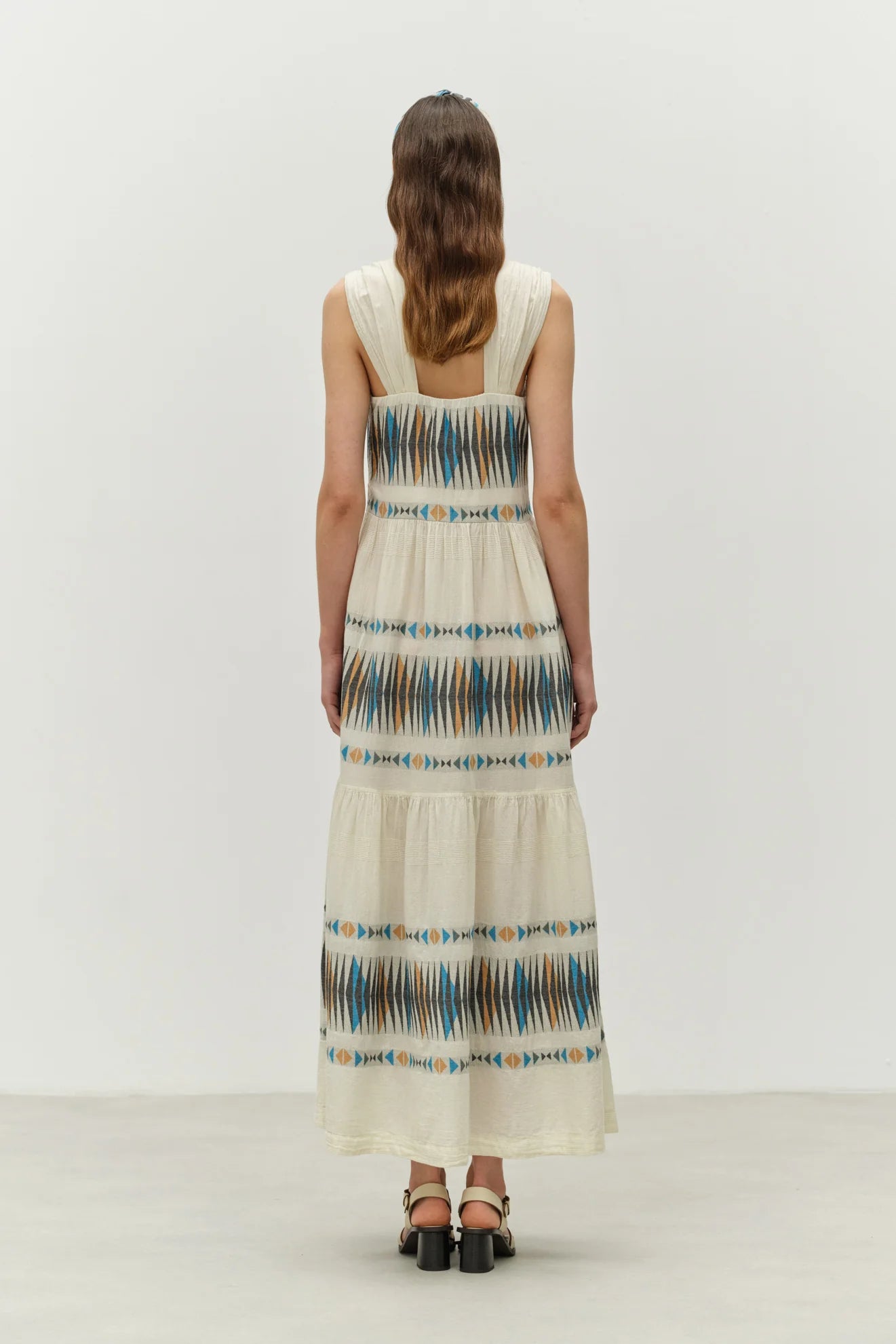 Devotion Twins long dress blue/camel
